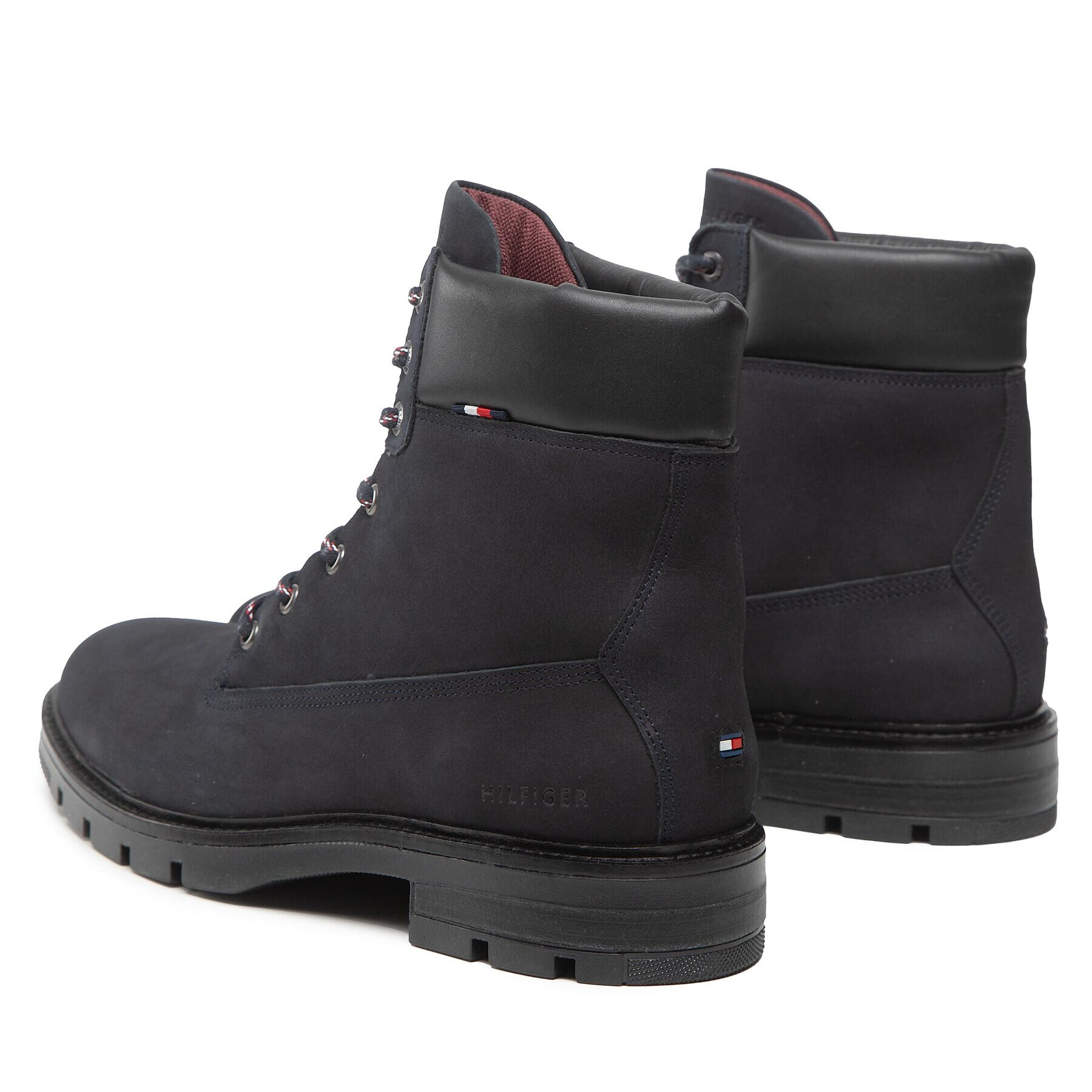 Tommy Hilfiger Туристически oбувки Padded Nubuck Boot FM0FM04205 Тъмносин - Pepit.bg