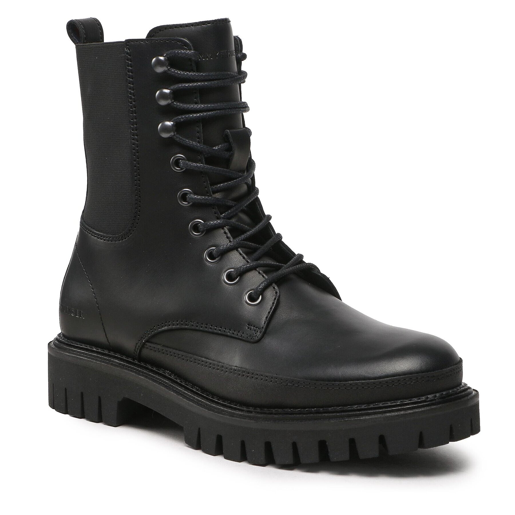 Tommy Hilfiger Туристически oбувки Premium Casual Chunky Lth Boot FM0FM04187 Черен - Pepit.bg