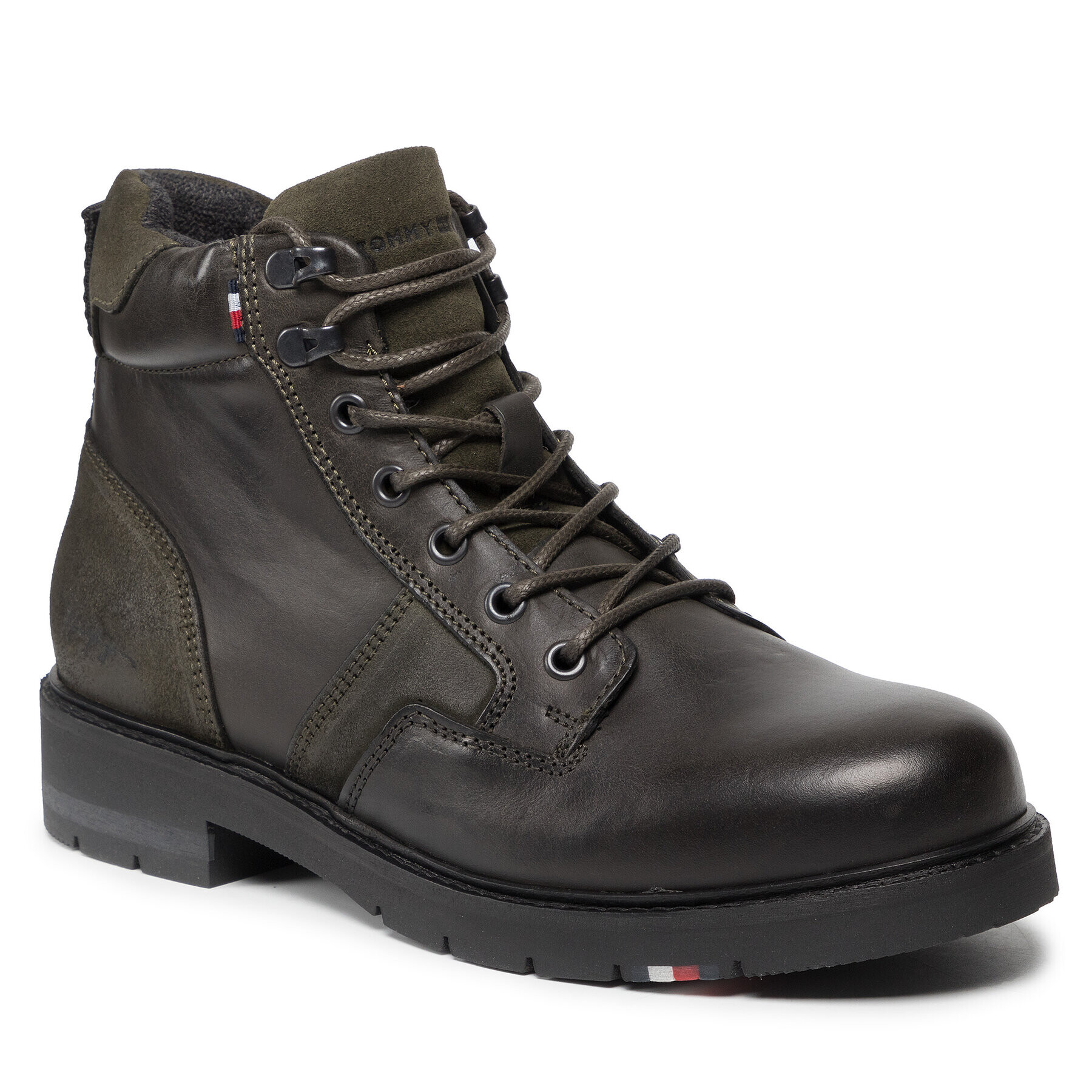 Tommy Hilfiger Туристически oбувки Rwb Mix Outdoor Boot FM0FM03879 Зелен - Pepit.bg