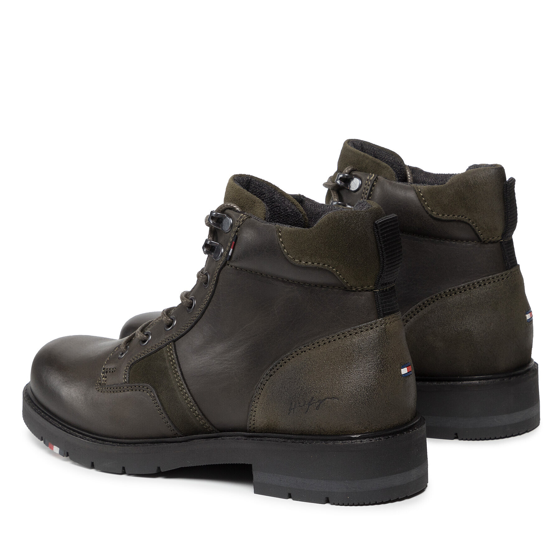 Tommy Hilfiger Туристически oбувки Rwb Mix Outdoor Boot FM0FM03879 Зелен - Pepit.bg