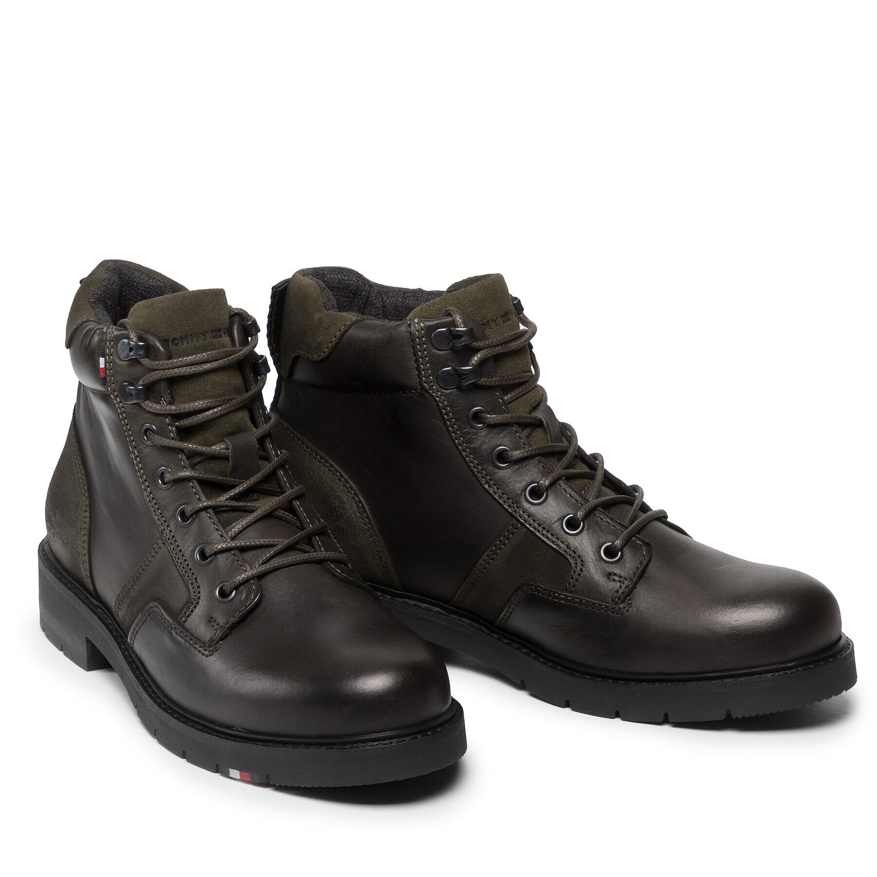 Tommy Hilfiger Туристически oбувки Rwb Mix Outdoor Boot FM0FM03879 Зелен - Pepit.bg