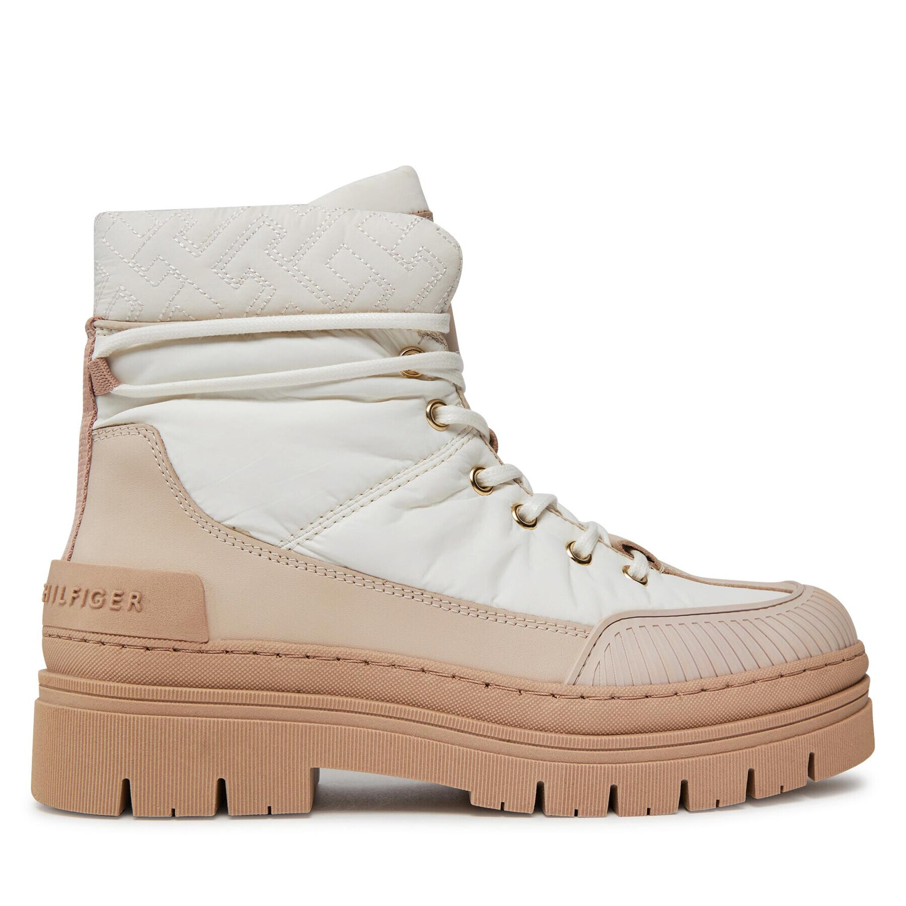 Tommy Hilfiger Туристически oбувки Th Monogram Outdoor Boot FW0FW07502 Бял - Pepit.bg