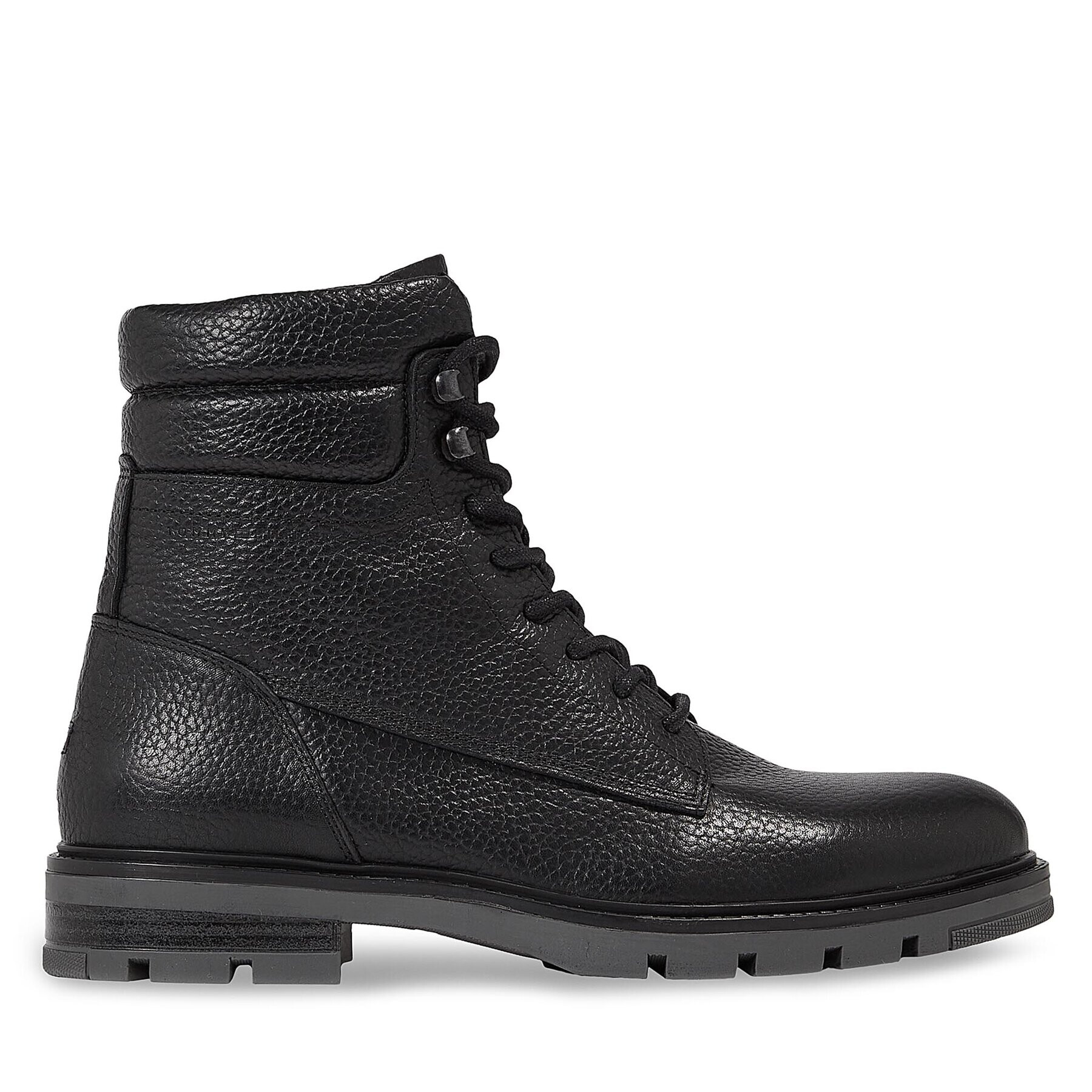 Tommy Hilfiger Туристически oбувки Warm Padded Hilfiger Lth Boot FM0FM04802 Черен - Pepit.bg