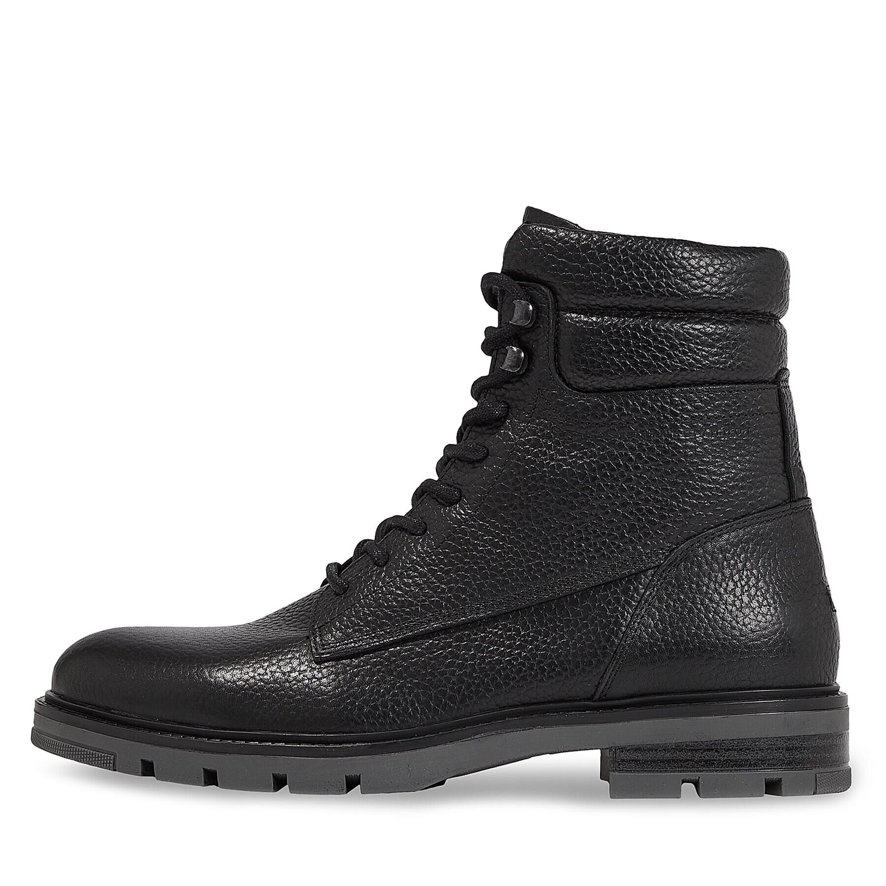 Tommy Hilfiger Туристически oбувки Warm Padded Hilfiger Lth Boot FM0FM04802 Черен - Pepit.bg