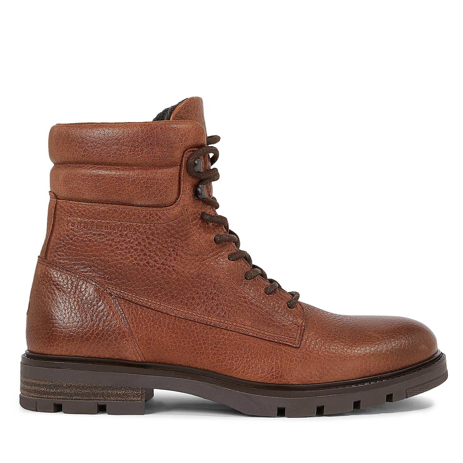 Tommy Hilfiger Туристически oбувки Warm Padded Hilfiger Lth Boot FM0FM04802 Кафяв - Pepit.bg