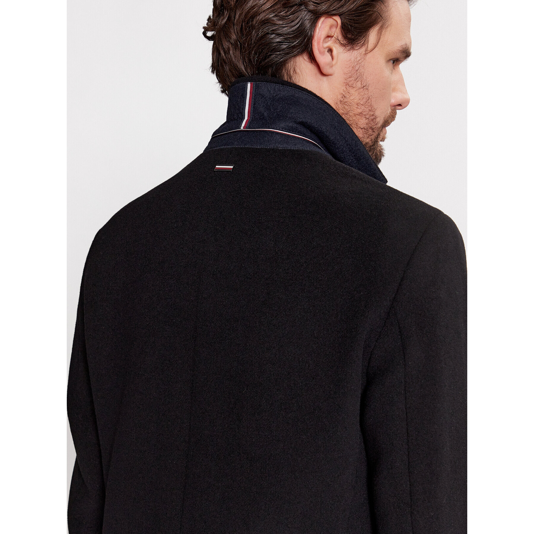 Tommy Hilfiger Вълнено палто MW0MW32963 Черен Regular Fit - Pepit.bg