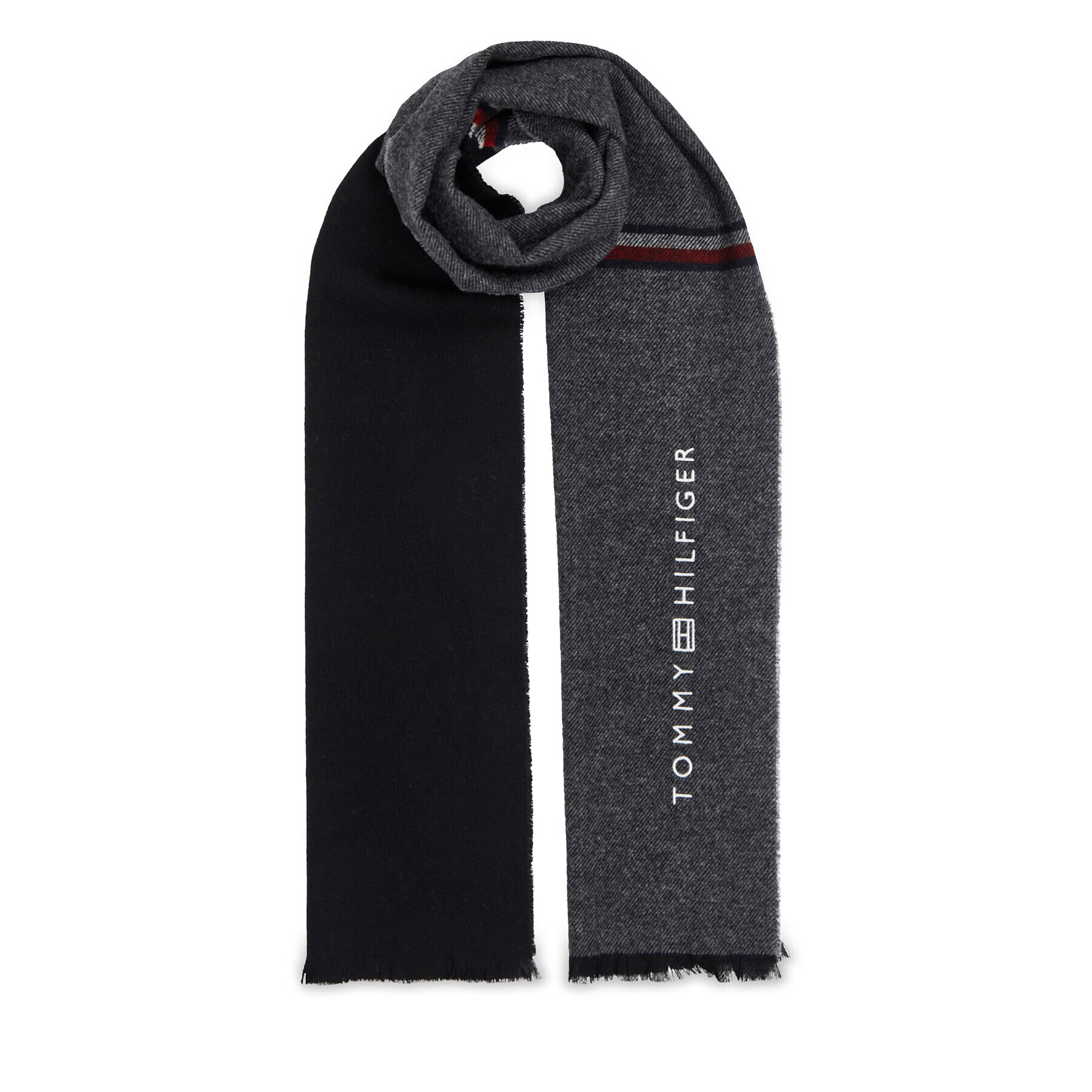 Tommy Hilfiger Зимен шал Corporate Woven Scarf AM0AM11487 Сив - Pepit.bg