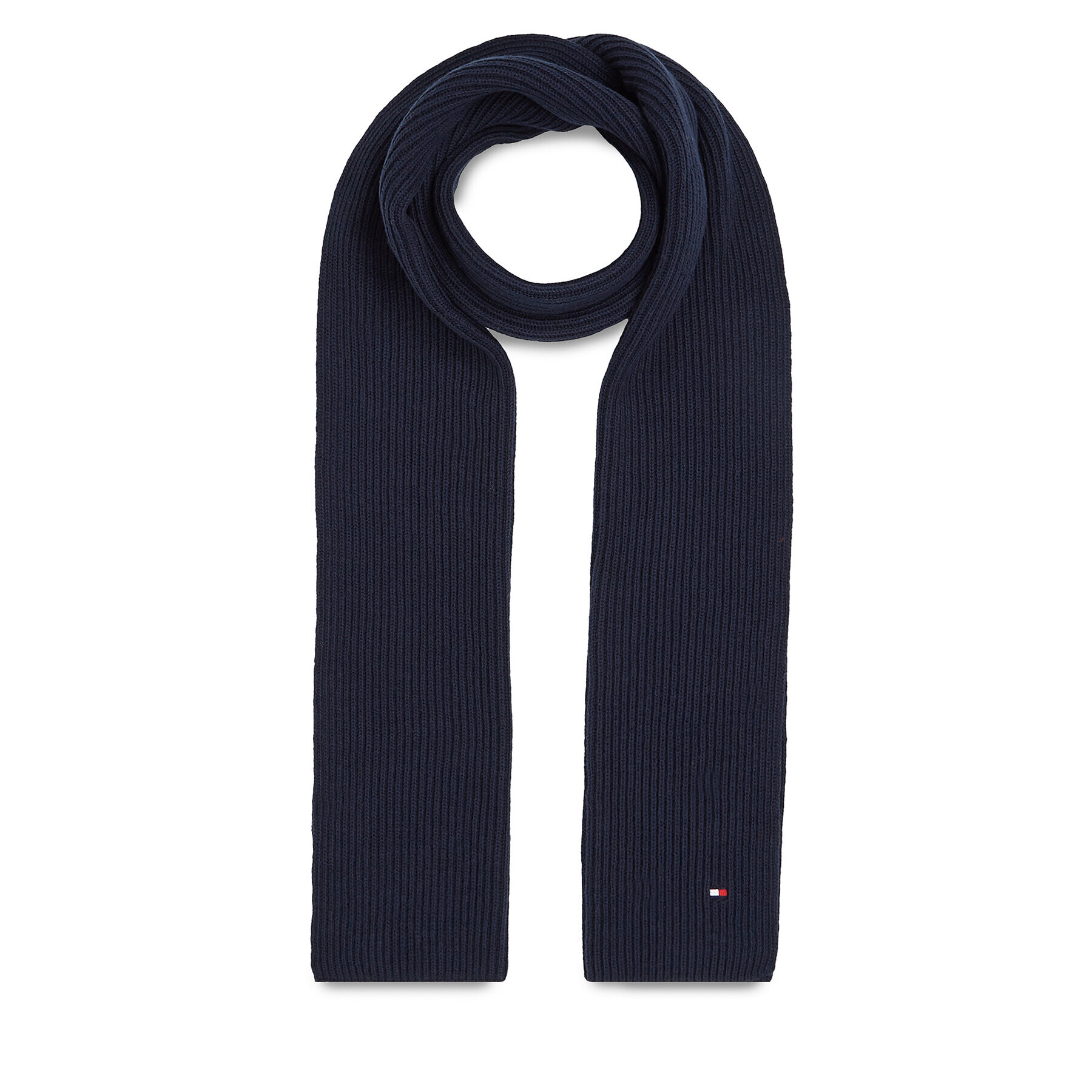 Tommy Hilfiger Зимен шал Essential Flag Scarf AM0AM11480 Тъмносин - Pepit.bg