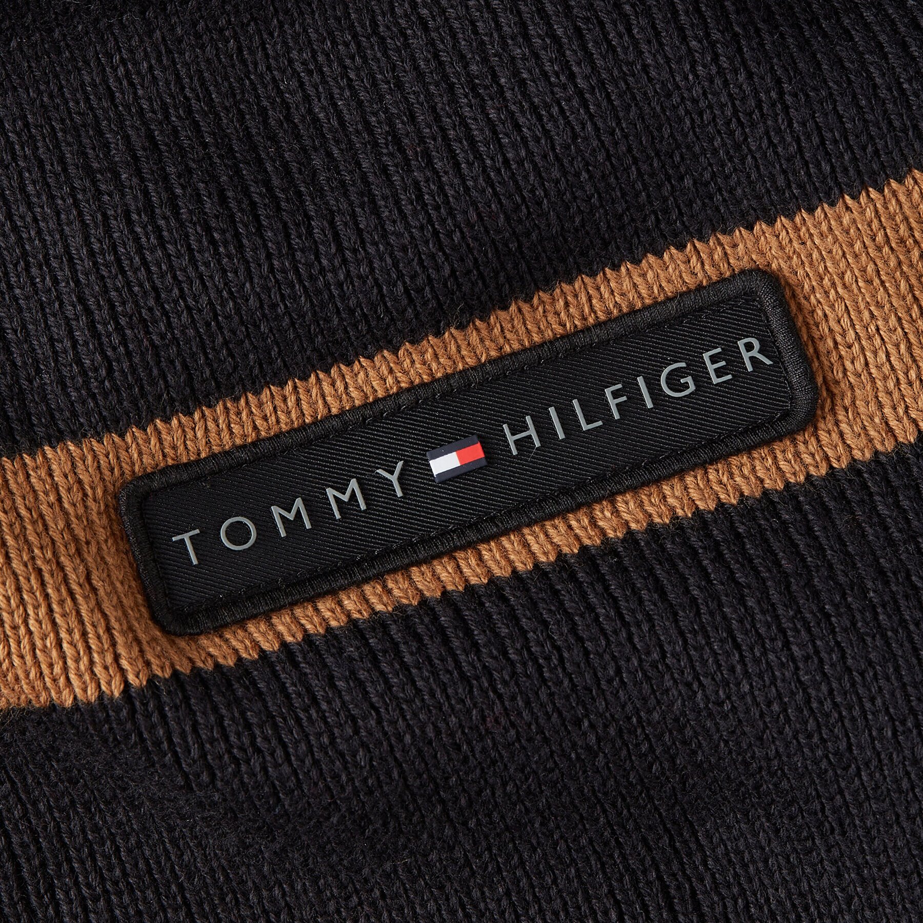 Tommy Hilfiger Зимен шал Th Skyline Knit Scarf AM0AM11496 Черен - Pepit.bg