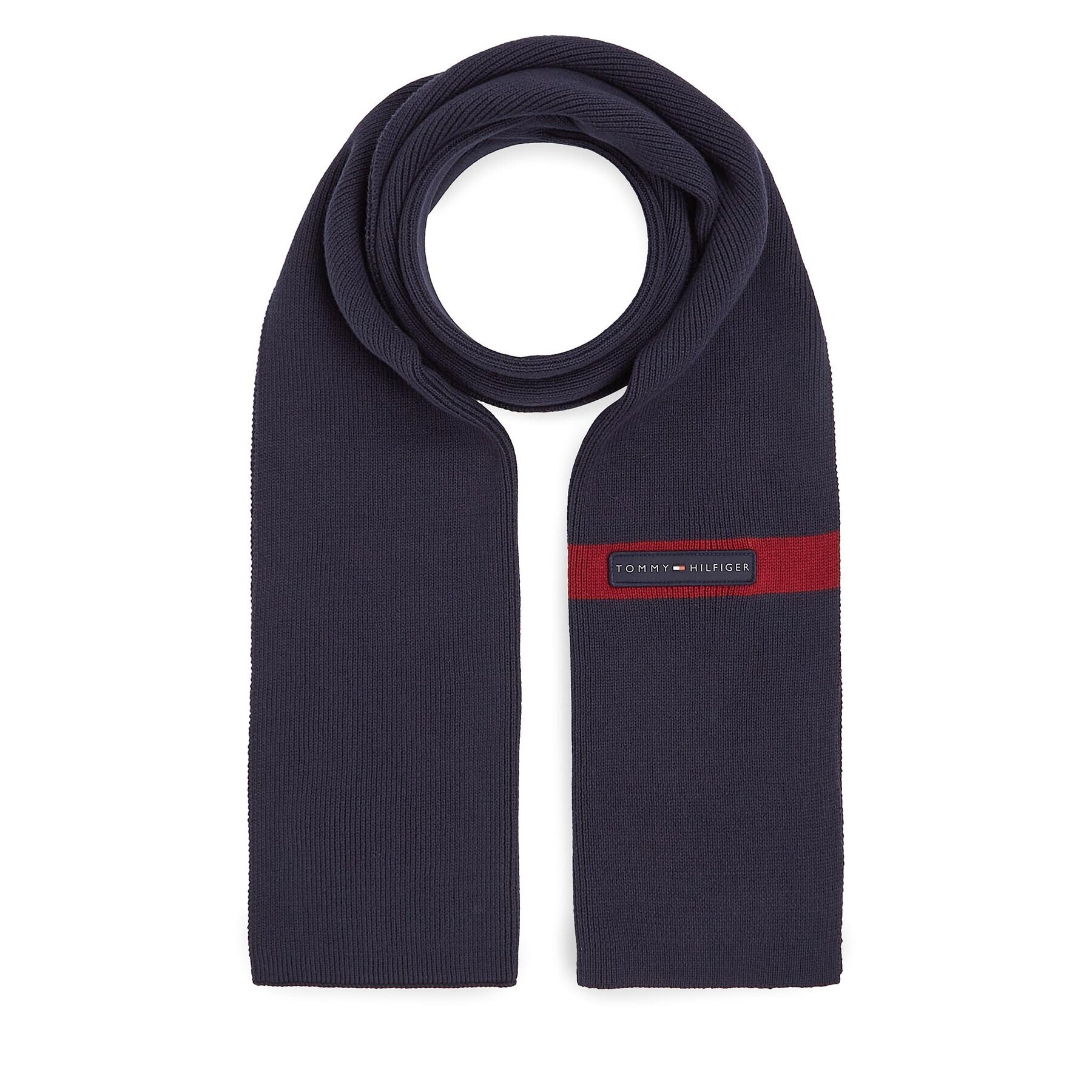 Tommy Hilfiger Зимен шал Th Skyline Knit Scarf AM0AM11496 Тъмносин - Pepit.bg