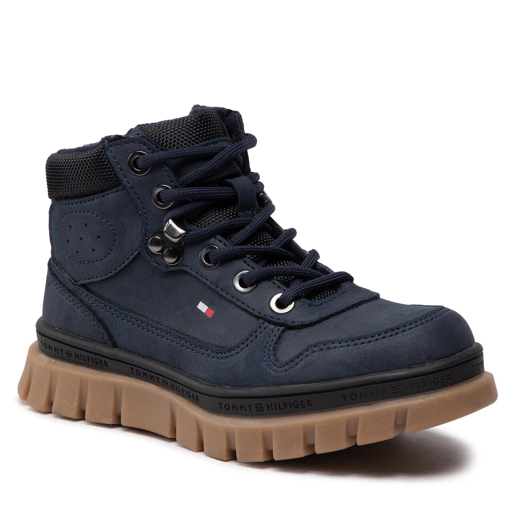 Tommy Hilfiger Зимни обувки Lace-up Bootie T3B5-32517-1441 M Тъмносин - Pepit.bg