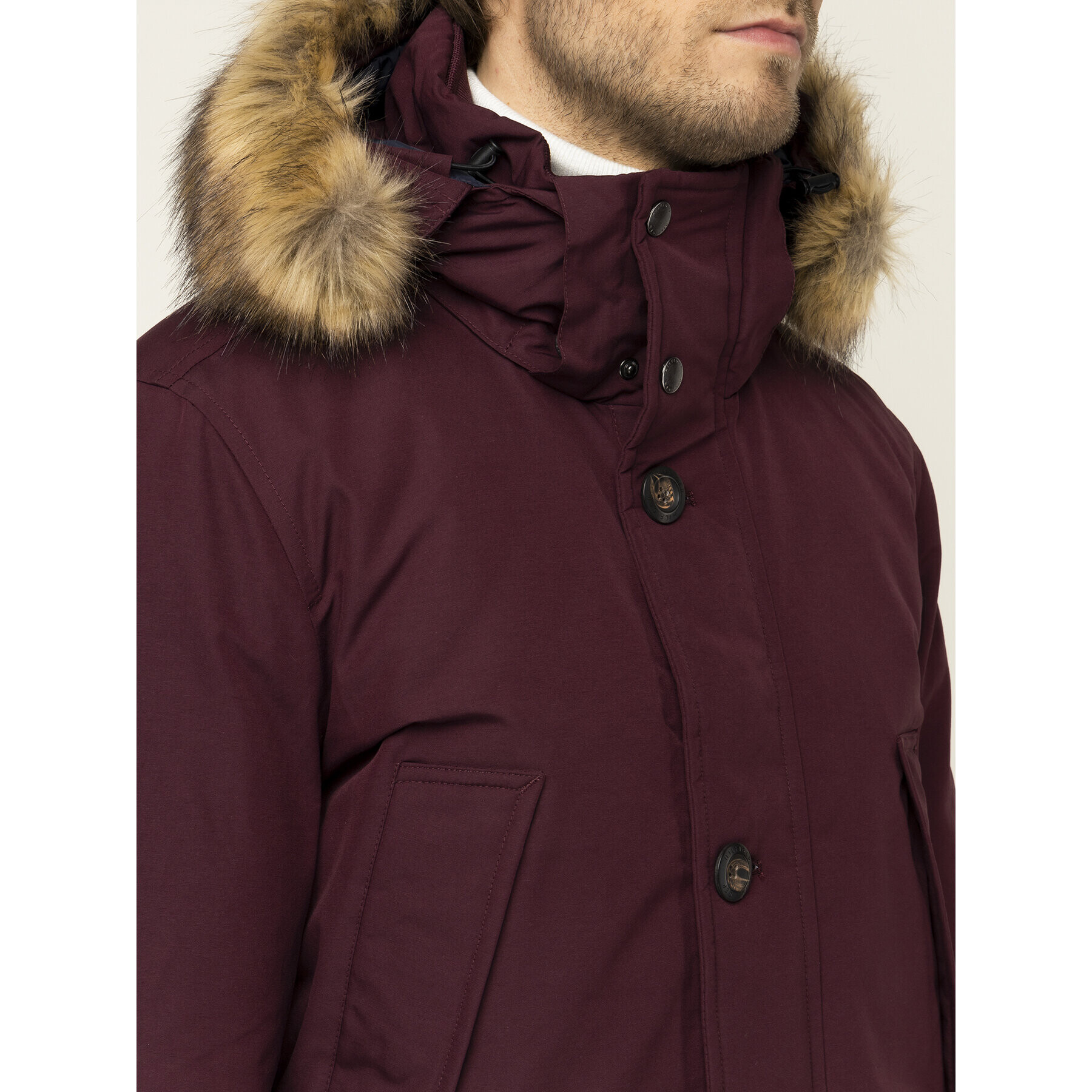 Tommy Hilfiger Зимно яке Hampton MW0MW11502 Бордо Regular Fit - Pepit.bg