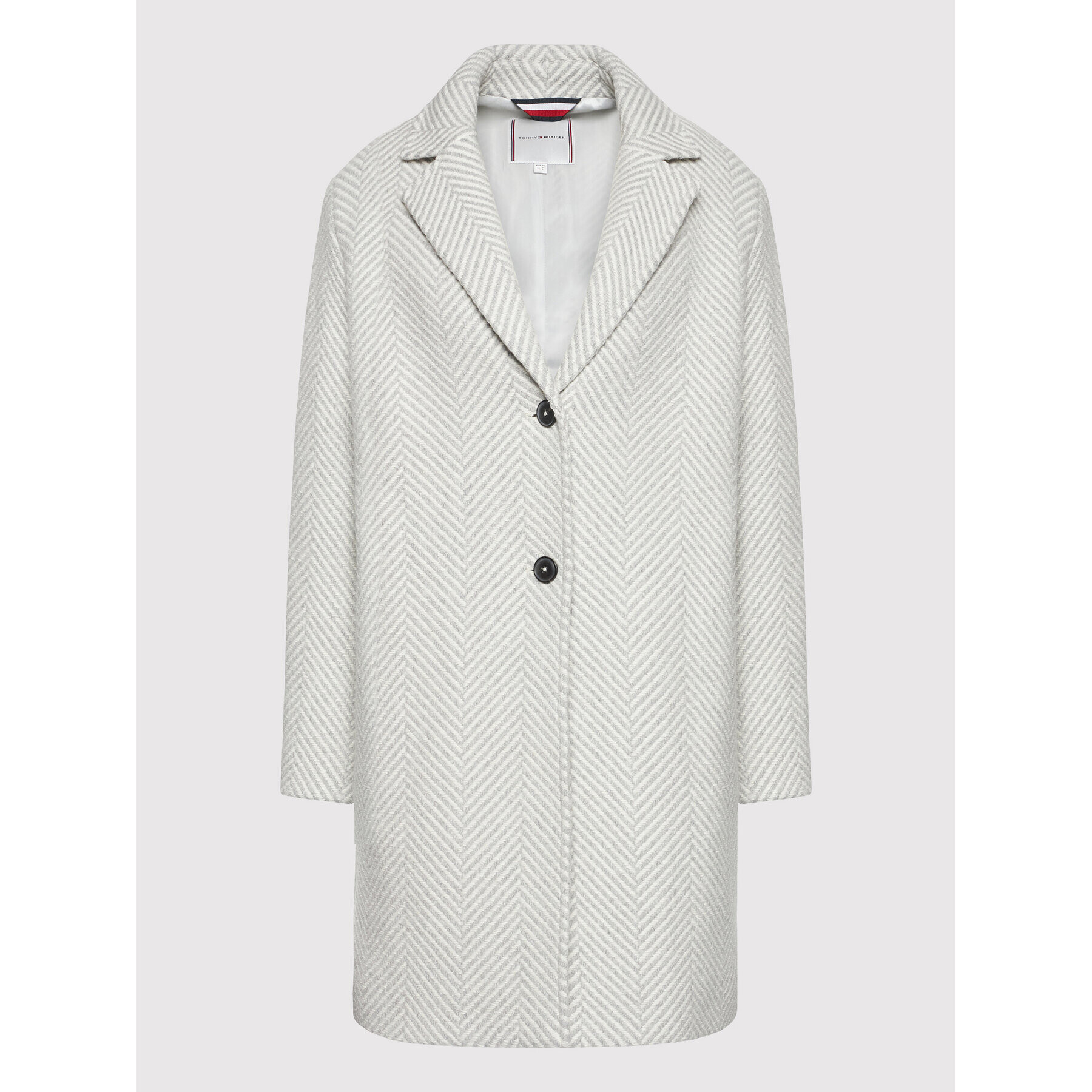 Tommy Hilfiger Зимно палто Herringbone WW0WW32566 Сив - Pepit.bg