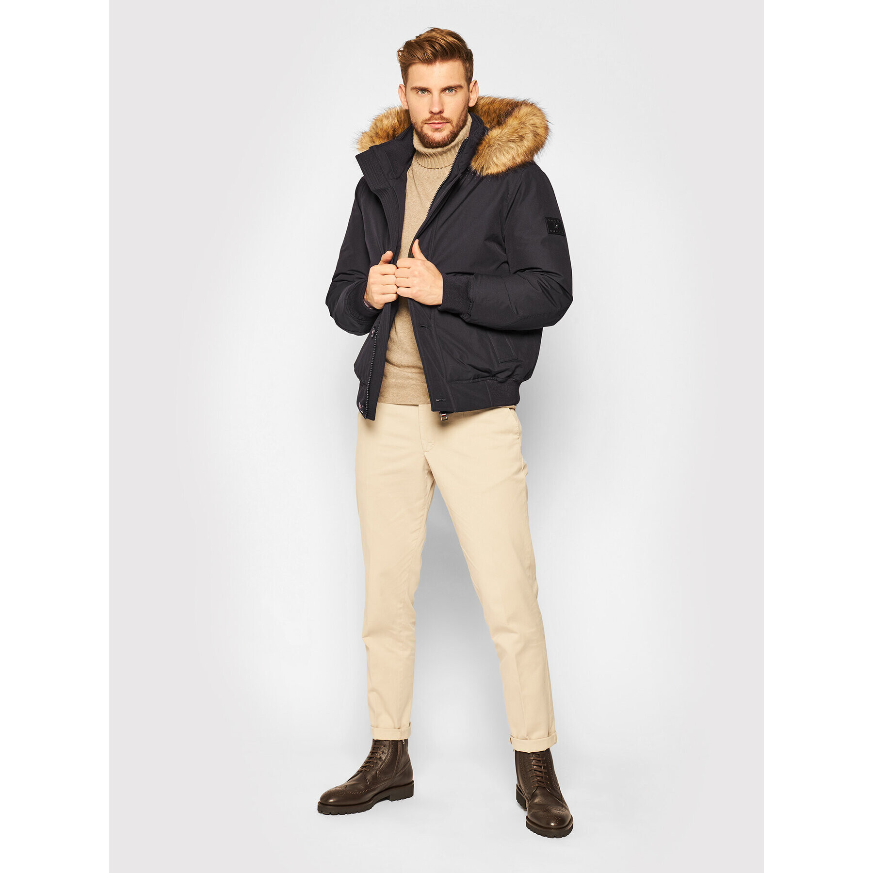 Tommy Hilfiger Зимно яке Hampton MW0MW14876 Черен Regular Fit - Pepit.bg