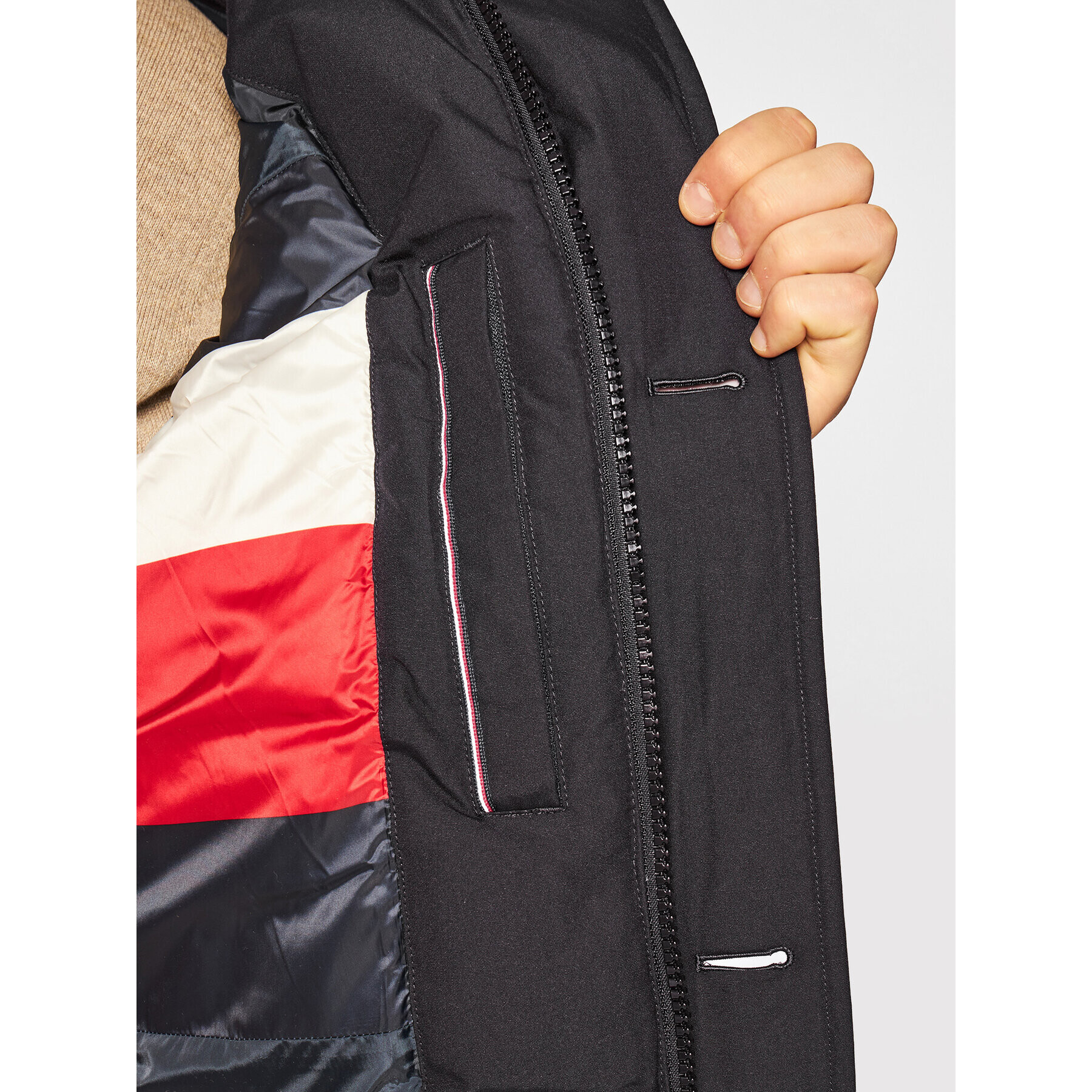Tommy Hilfiger Зимно яке Hampton MW0MW14876 Черен Regular Fit - Pepit.bg