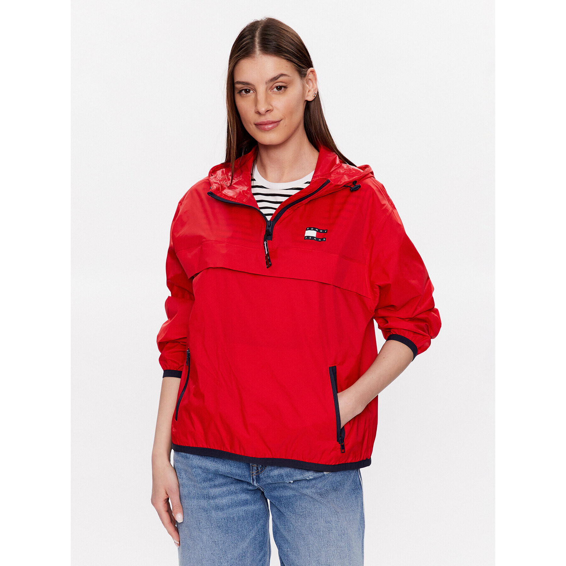 Tommy Jeans Анорак Chicago DW0DW15333 Червен Regular Fit - Pepit.bg
