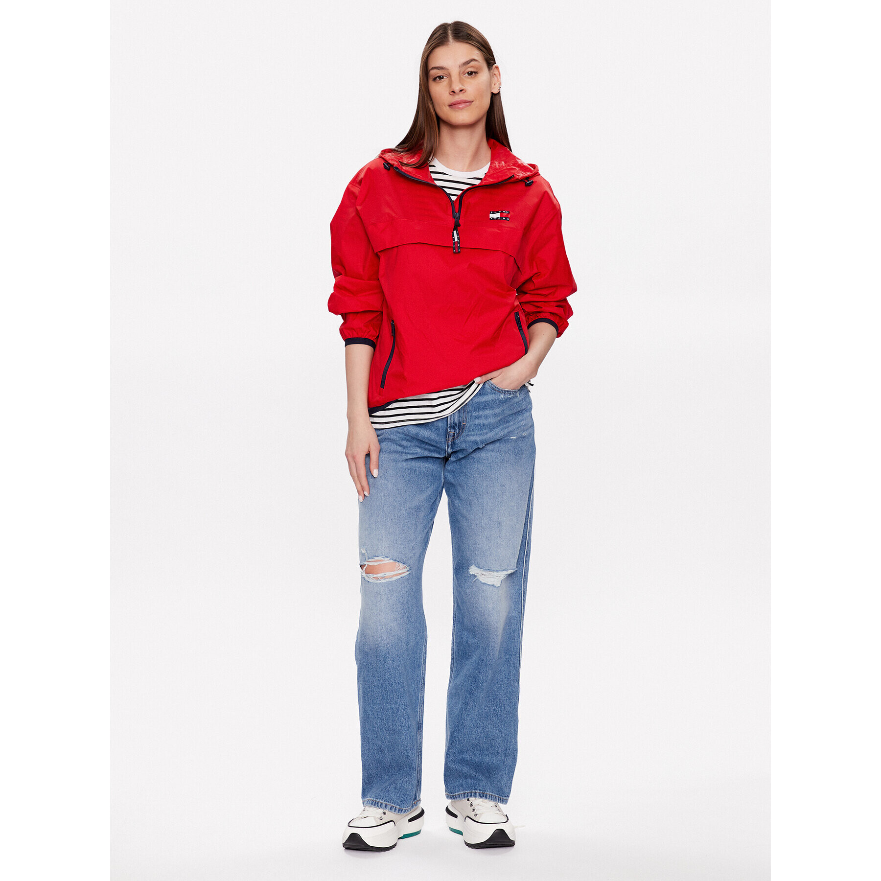 Tommy Jeans Анорак Chicago DW0DW15333 Червен Regular Fit - Pepit.bg