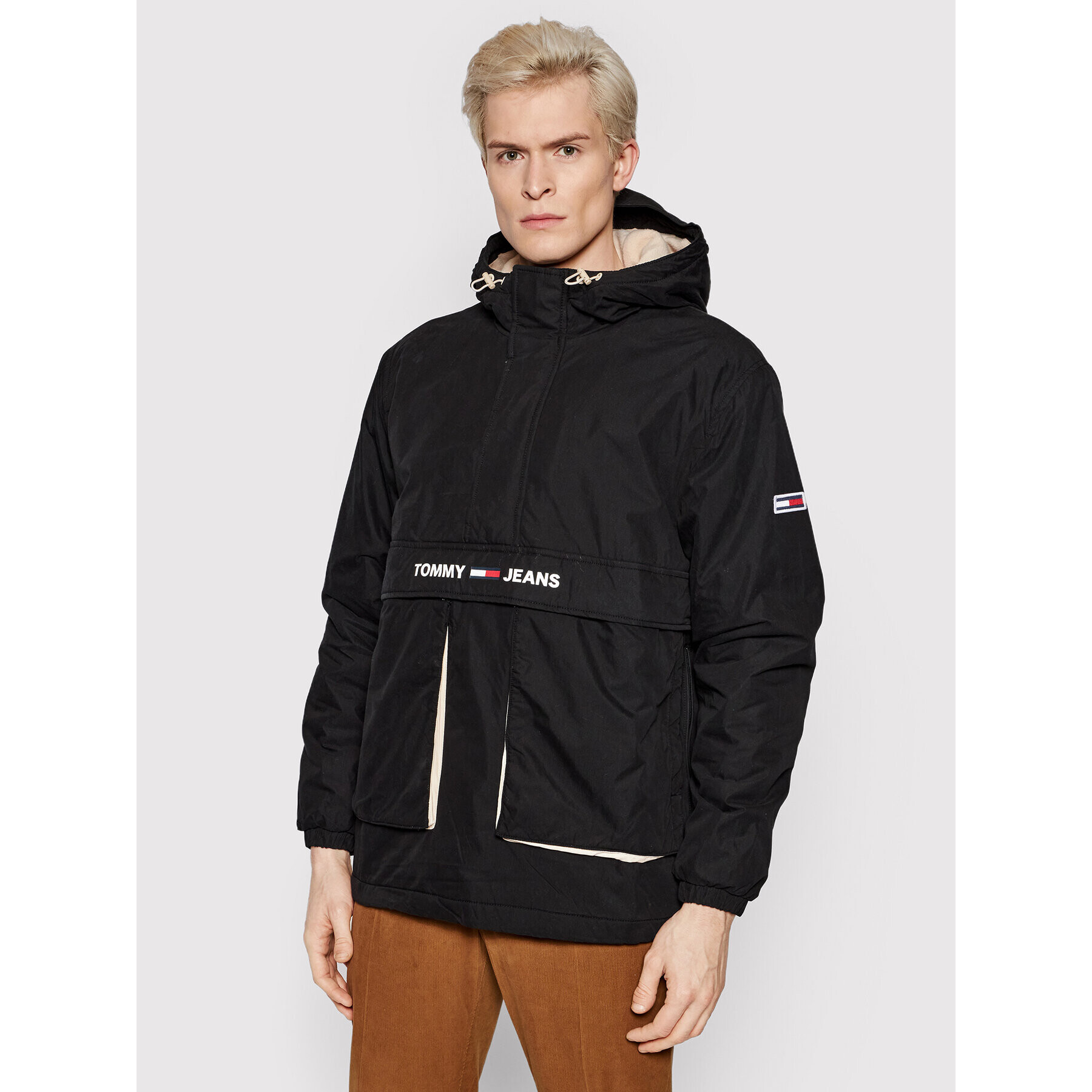 Tommy Jeans Анорак Tjm Fleece Lined DM0DM11176 Черен Regular Fit - Pepit.bg