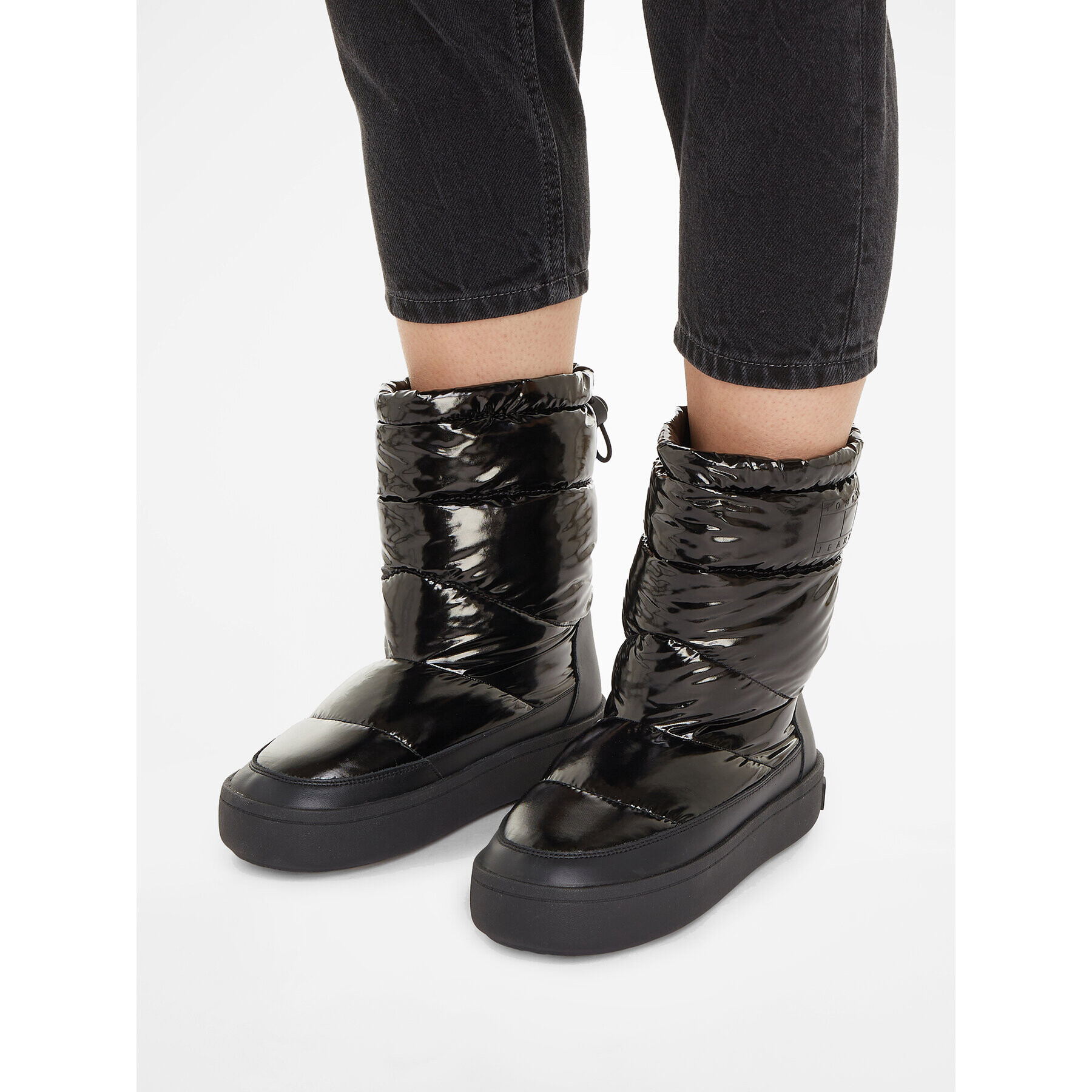 Tommy Jeans Апрески Tjw Winter Boot EN0EN02252 Черен - Pepit.bg