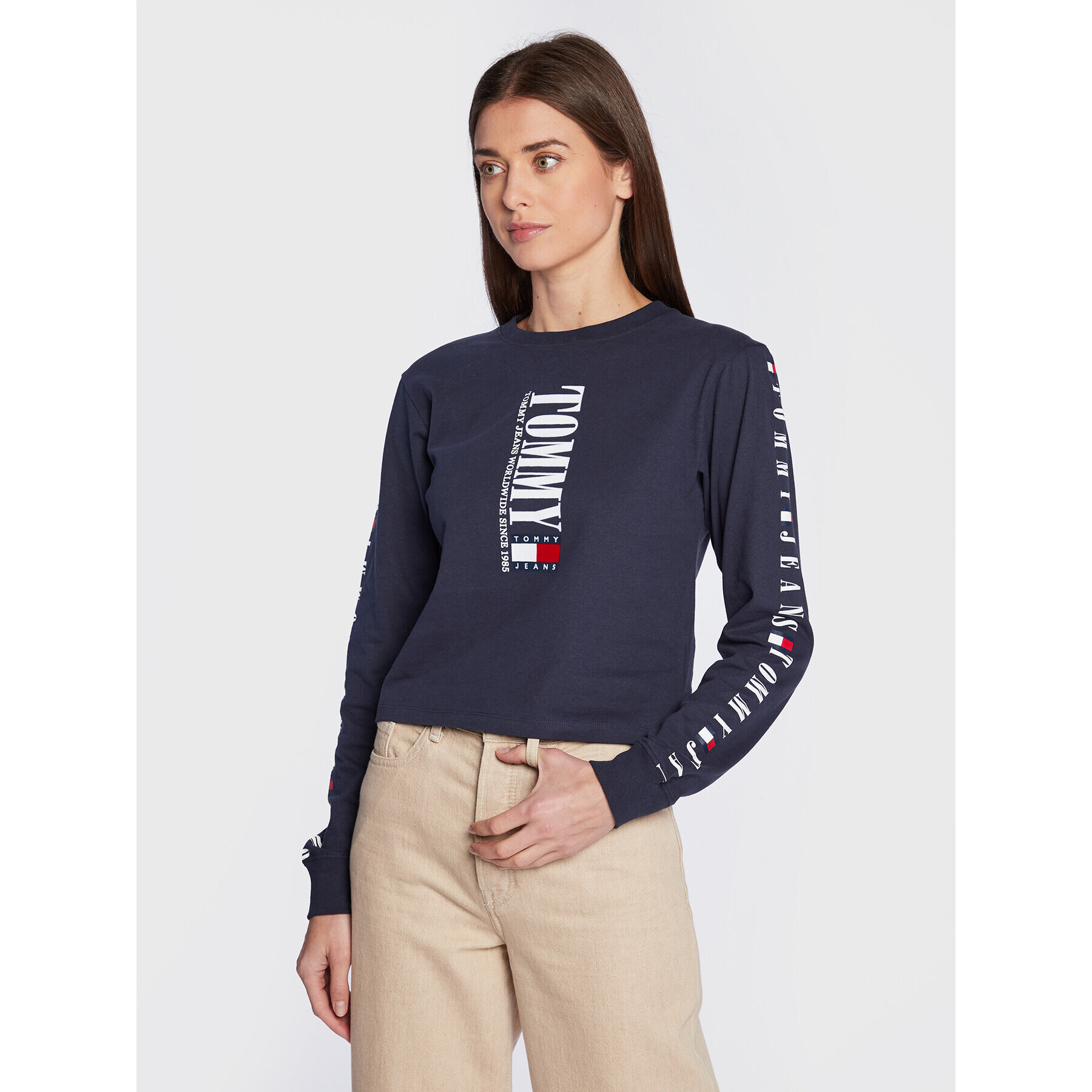 Tommy Jeans Блуза Archive DW0DW14376 Тъмносин Regular Fit - Pepit.bg