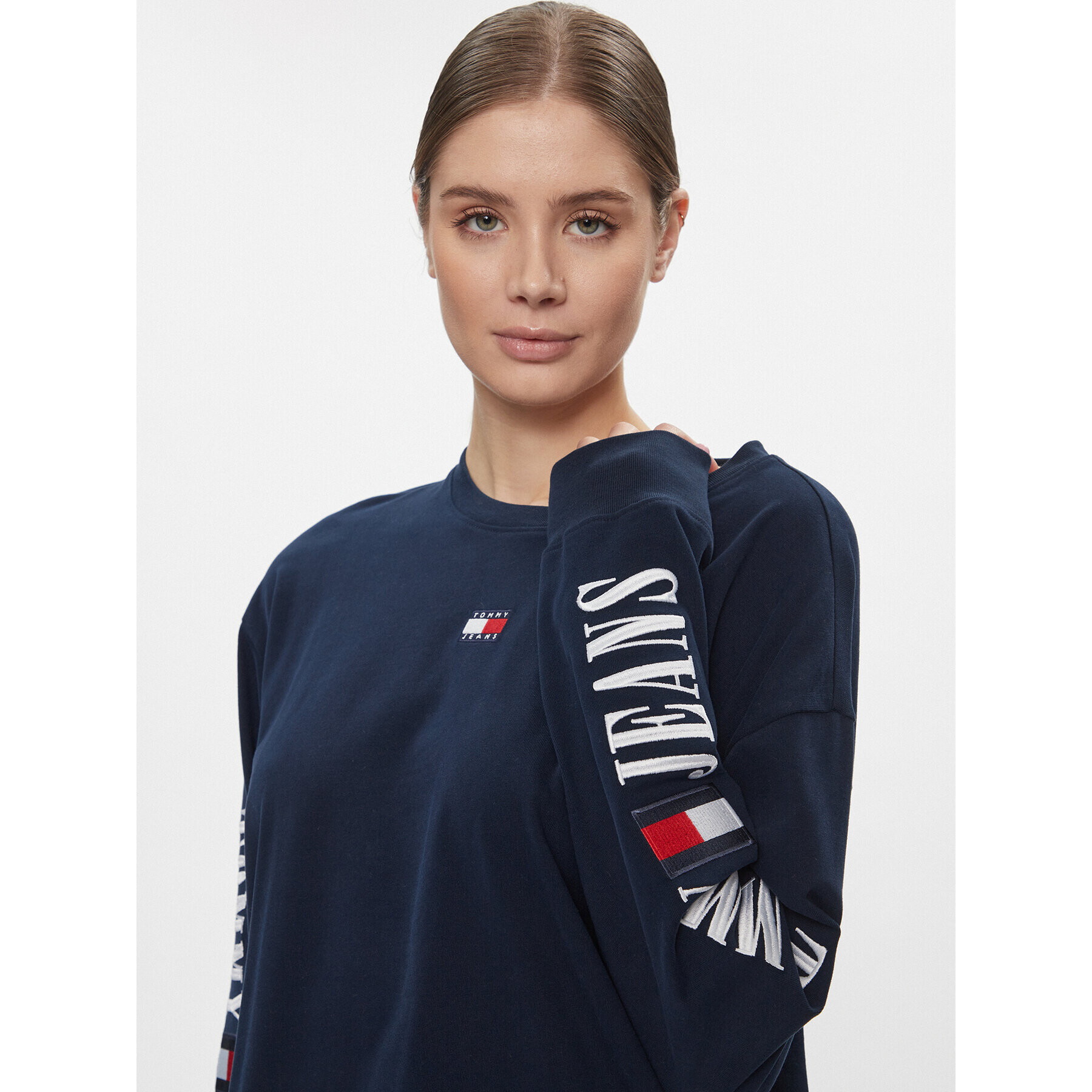 Tommy Jeans Блуза Archive DW0DW17529 Тъмносин Relaxed Fit - Pepit.bg