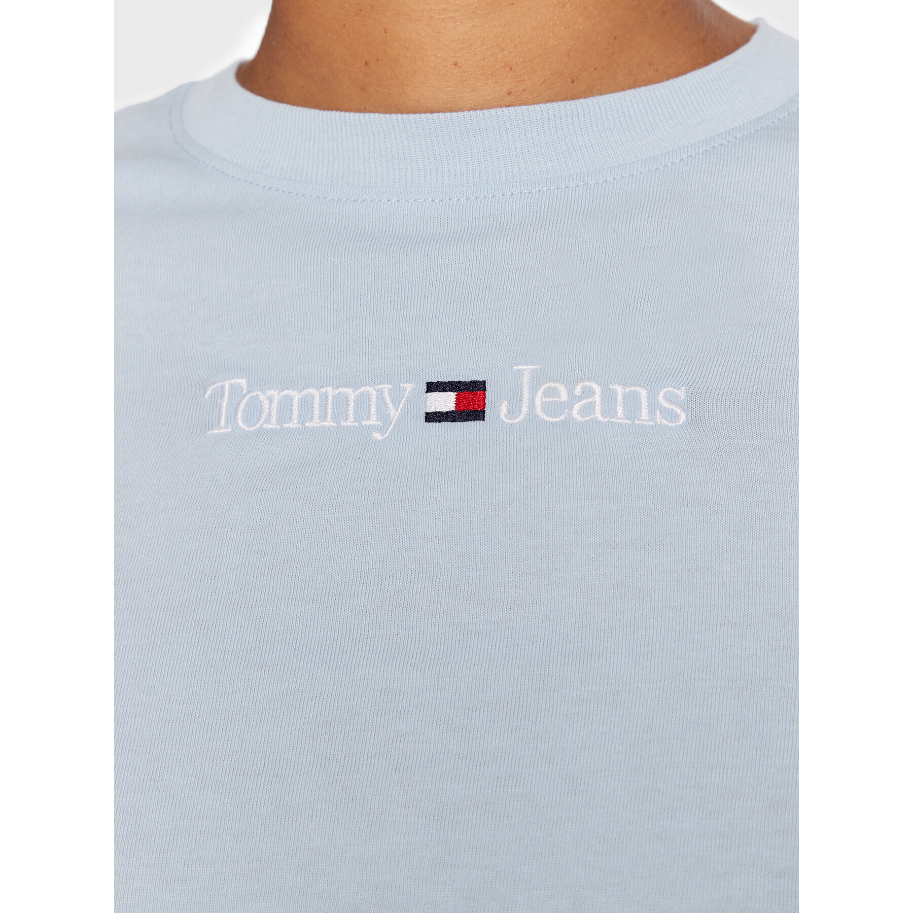 Tommy Jeans Блуза Baby Serif Linear DW0DW14363 Син Regular Fit - Pepit.bg