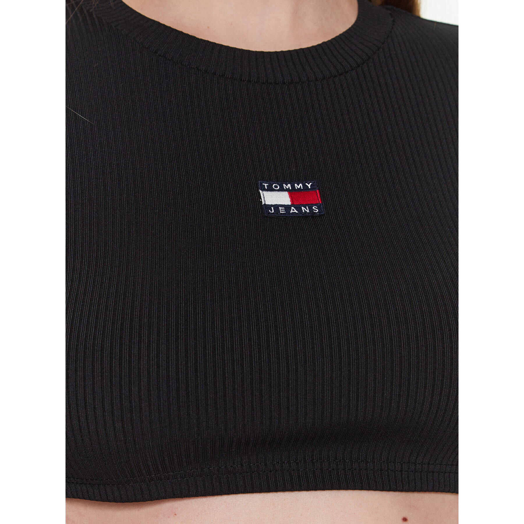 Tommy Jeans Блуза Badge DW0DW15306 Черен Regular Fit - Pepit.bg