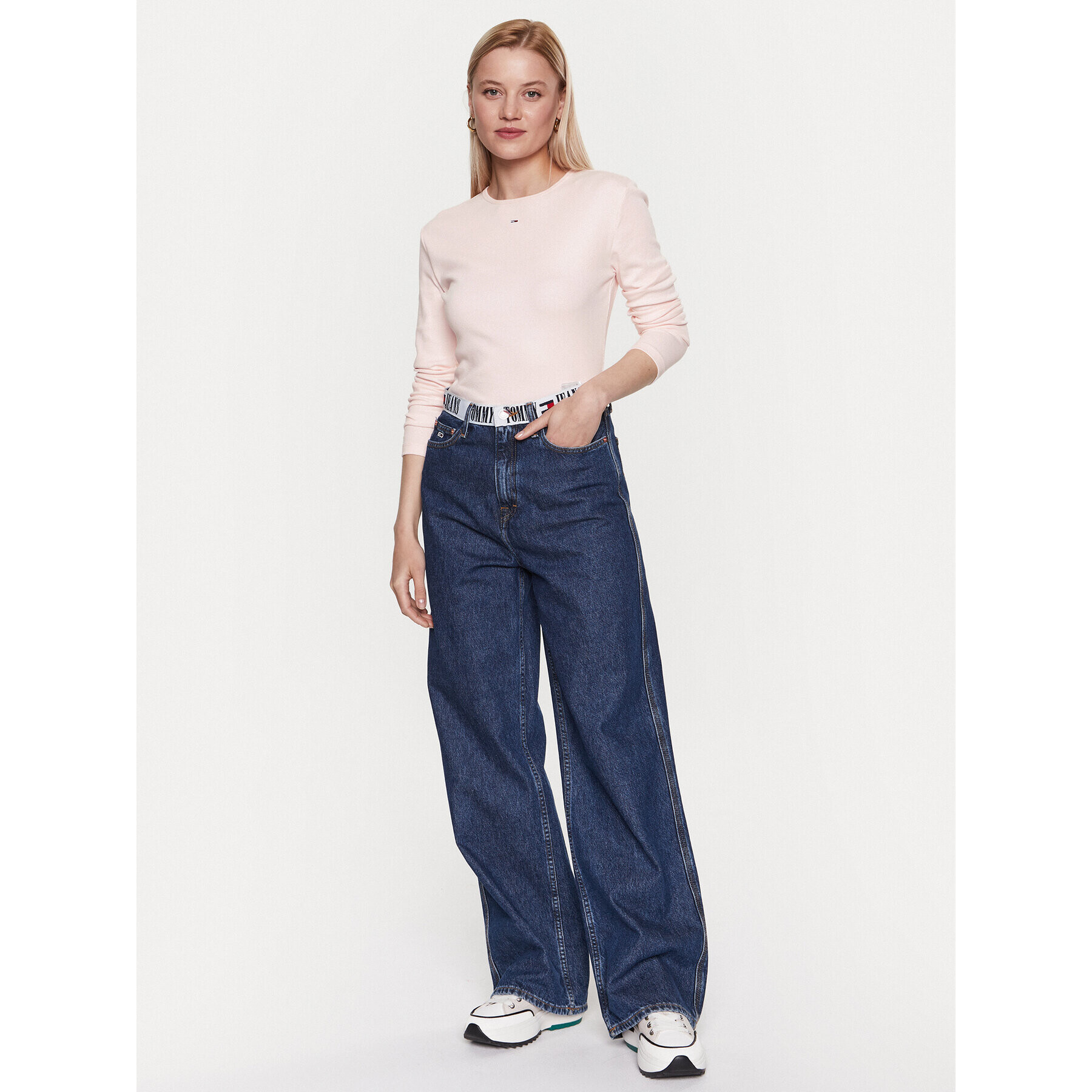 Tommy Jeans Блуза DW0DW14277 Розов Slim Fit - Pepit.bg
