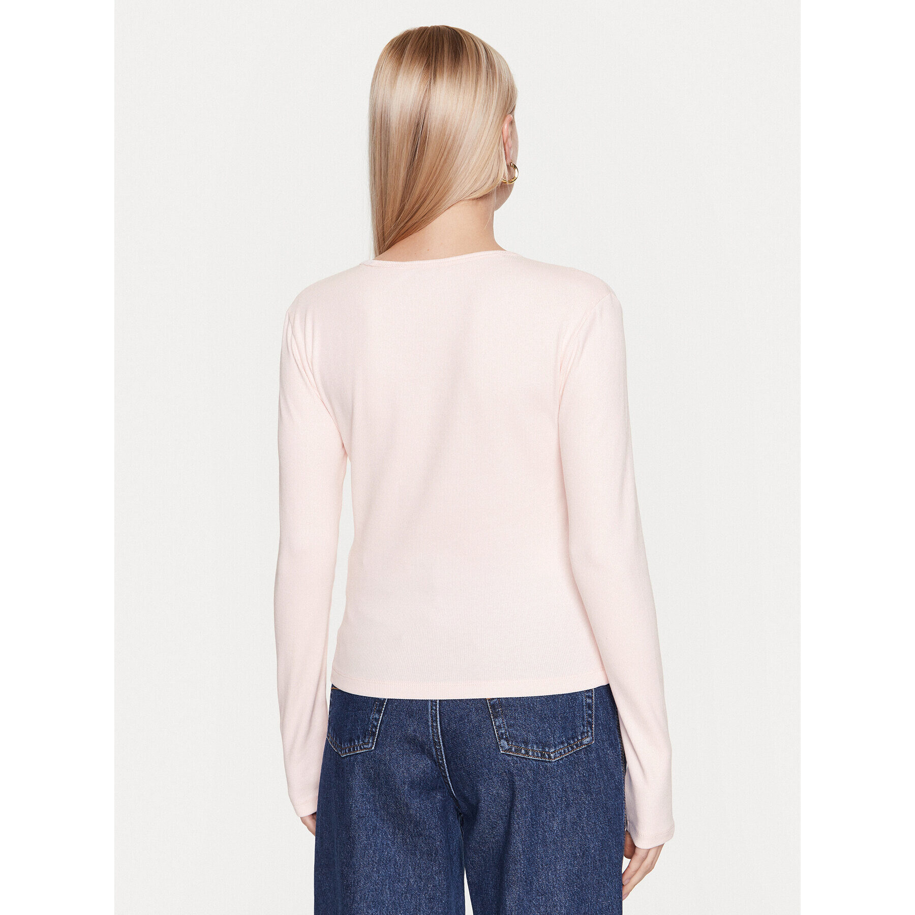 Tommy Jeans Блуза DW0DW14277 Розов Slim Fit - Pepit.bg