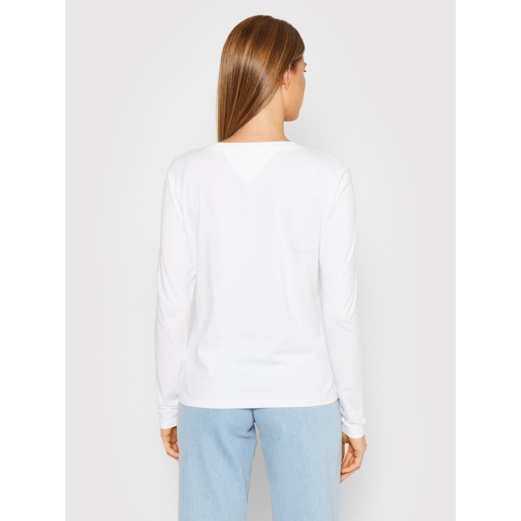 Tommy Jeans Блуза Essential DW0DW11237 Бял Slim Fit - Pepit.bg