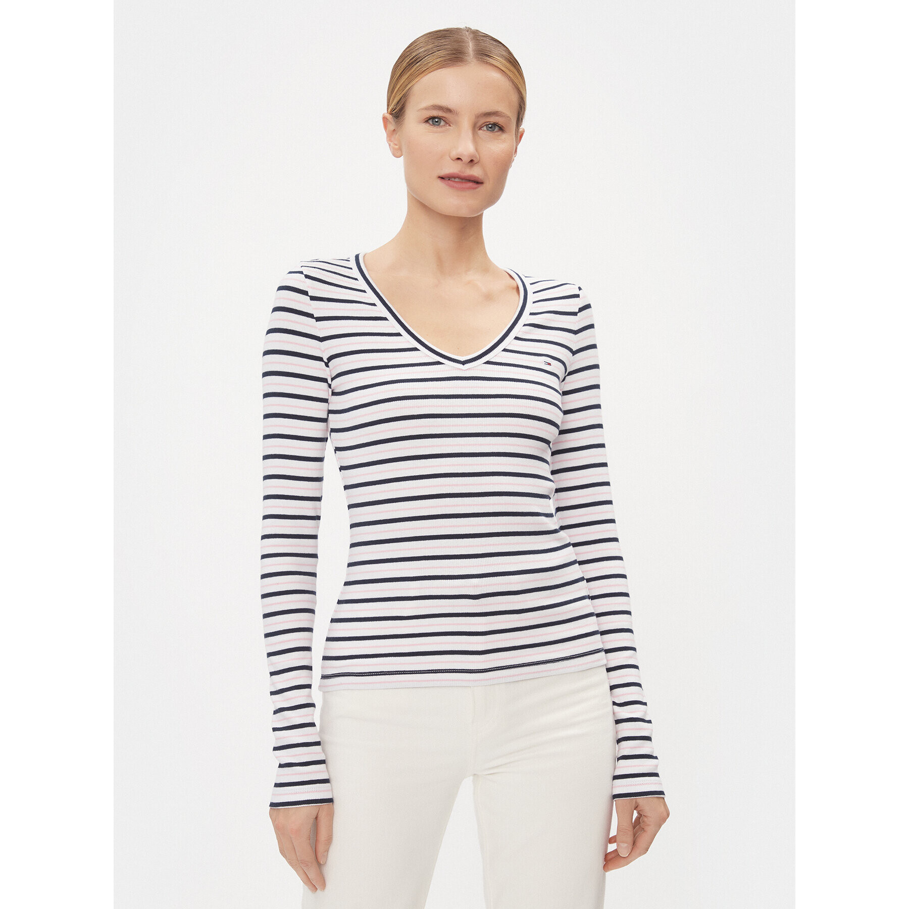 Tommy Jeans Блуза Essential DW0DW17386 Цветен Slim Fit - Pepit.bg