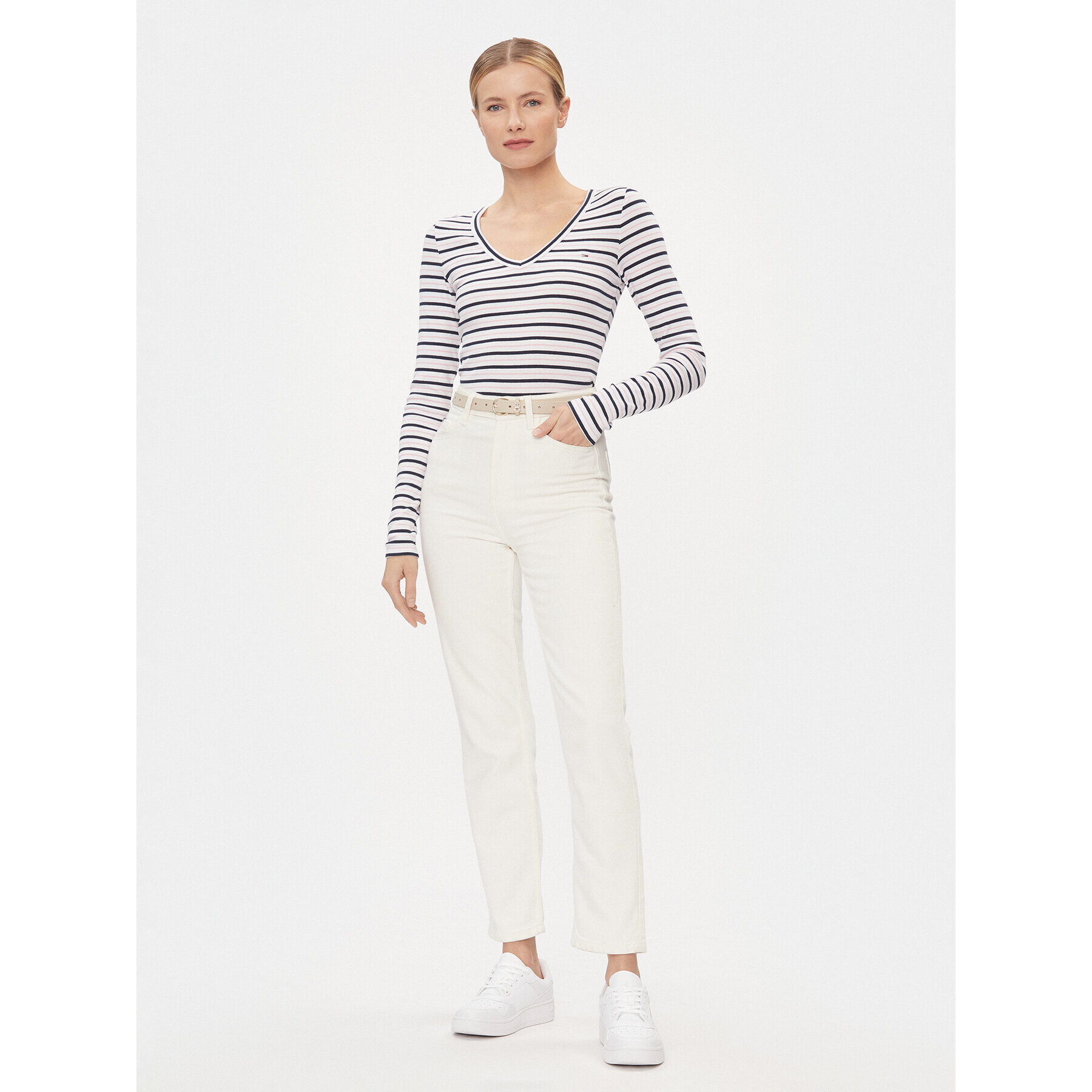 Tommy Jeans Блуза Essential DW0DW17386 Цветен Slim Fit - Pepit.bg