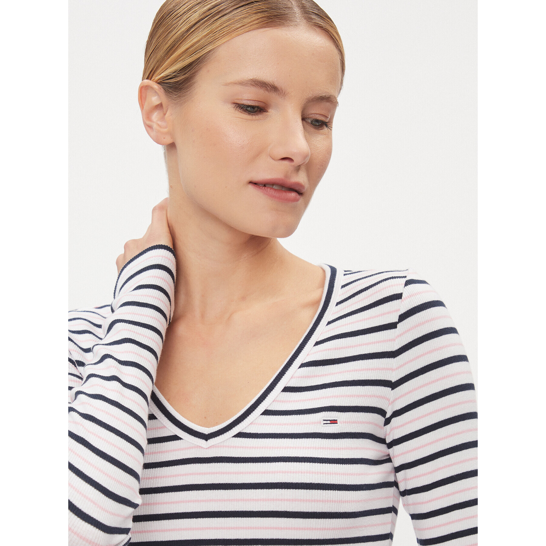 Tommy Jeans Блуза Essential DW0DW17386 Цветен Slim Fit - Pepit.bg