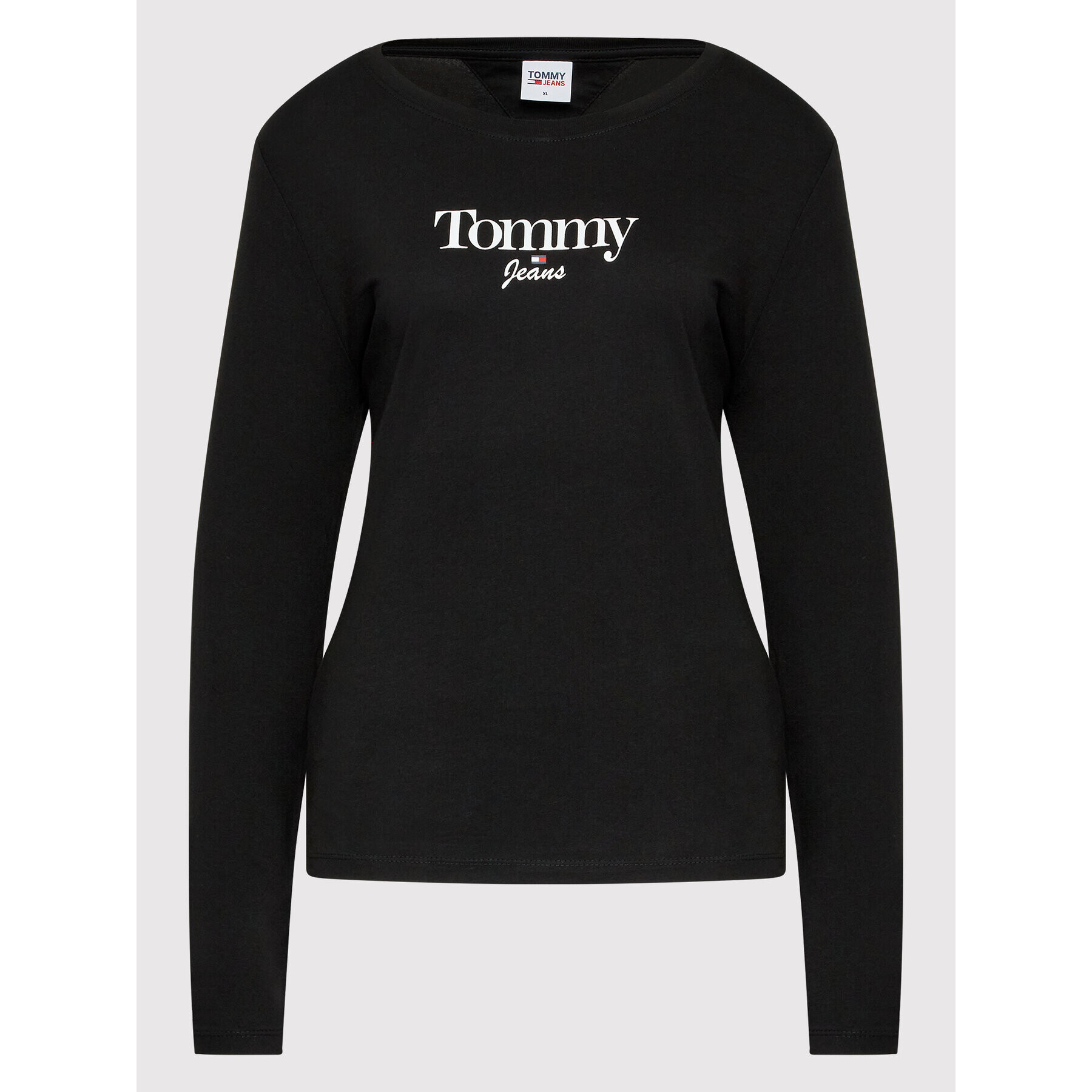 Tommy Jeans Блуза Essential Logo DW0DW13697 Черен Slim Fit - Pepit.bg