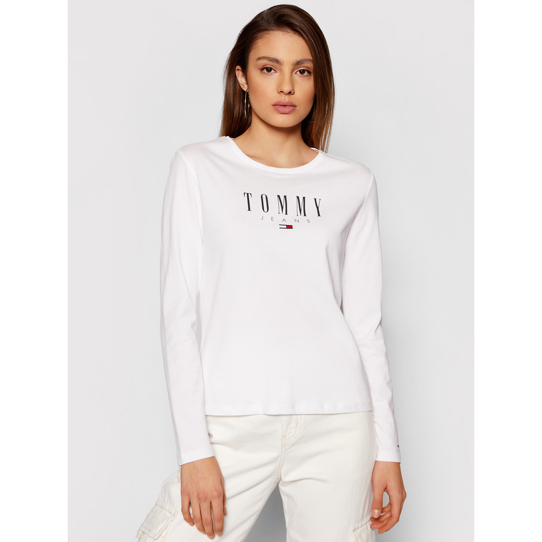 Tommy Jeans Блуза Lala DW0DW09928 Бял Slim Fit - Pepit.bg