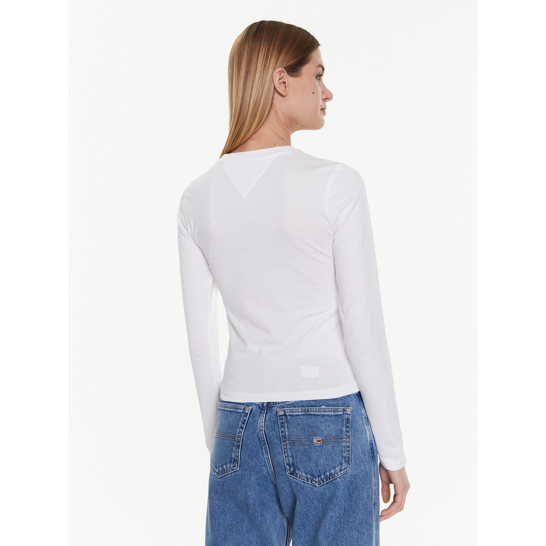 Tommy Jeans Блуза Serif Linear DW0DW14363 Бял Regular Fit - Pepit.bg