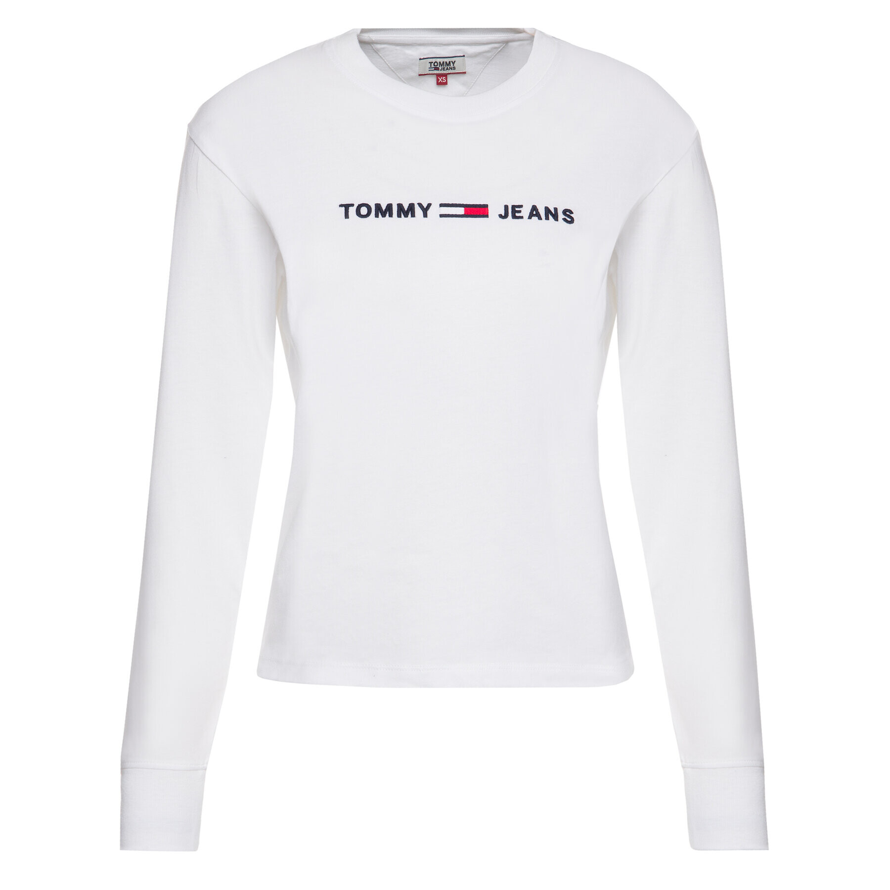 Tommy Jeans Блуза Tjw Clean Linear Logo DW0DW07418 Бял Regular Fit - Pepit.bg