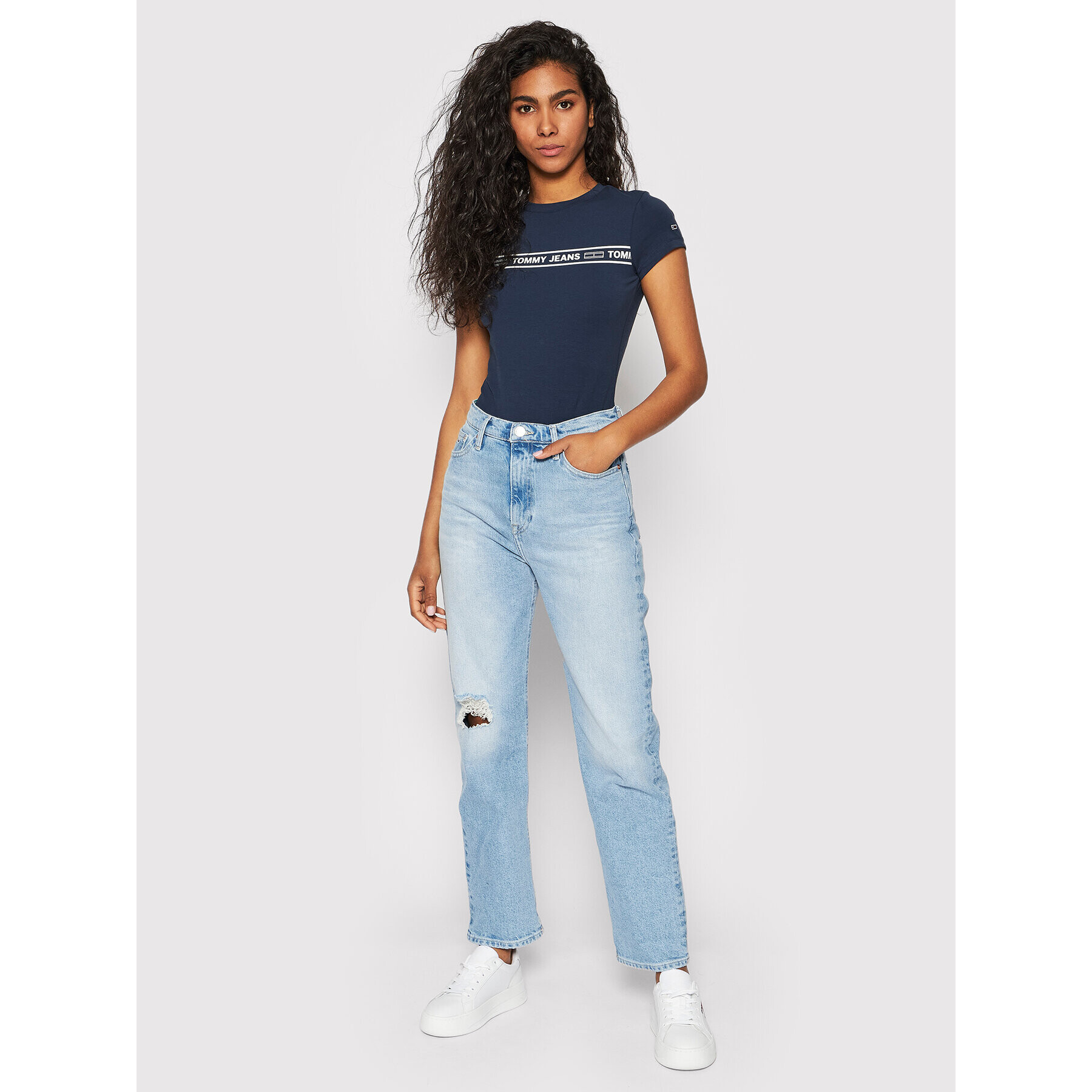 Tommy Jeans Боди DW0DW12605 Тъмносин Regular Fit - Pepit.bg