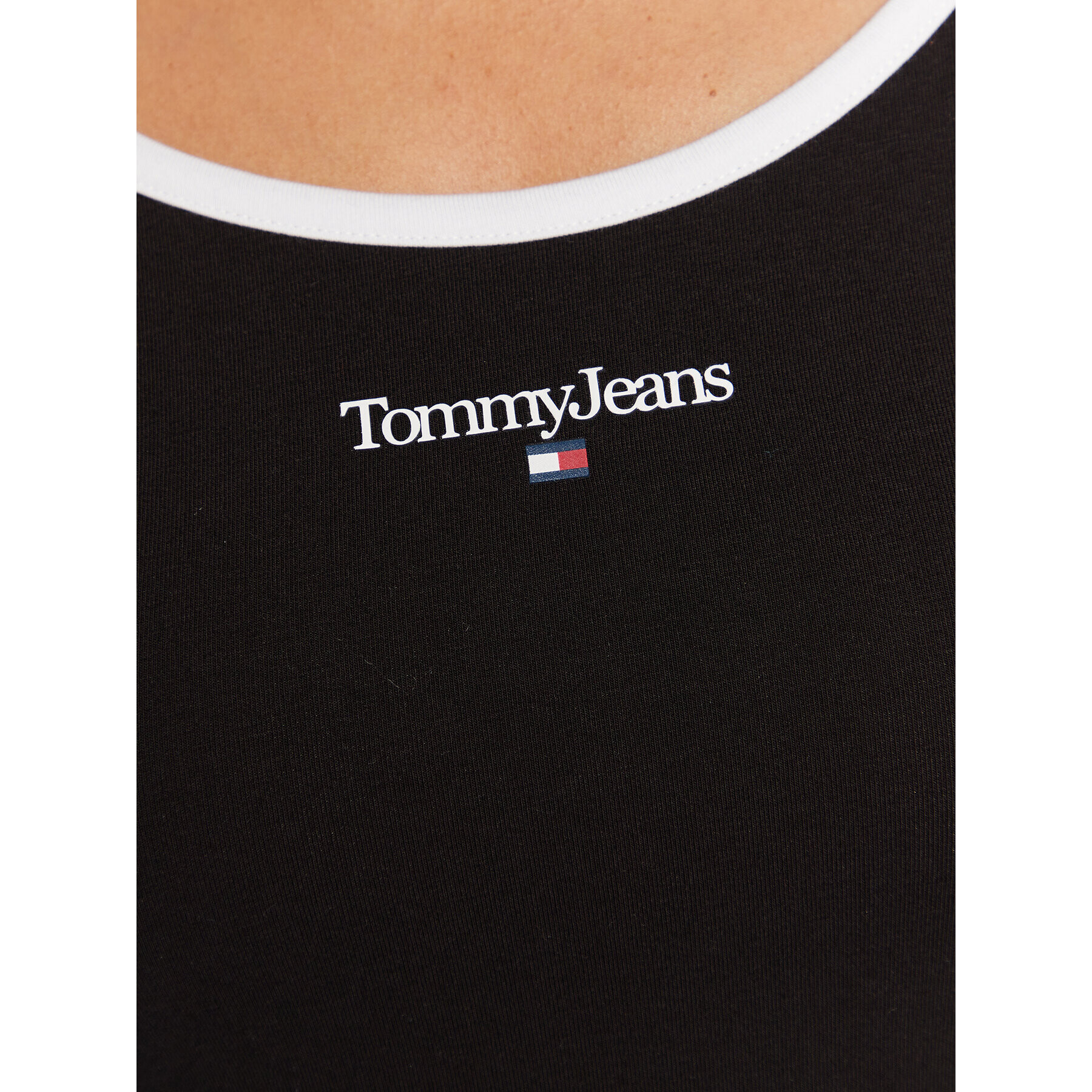 Tommy Jeans Боди Linear DW0DW14887 Черен Slim Fit - Pepit.bg
