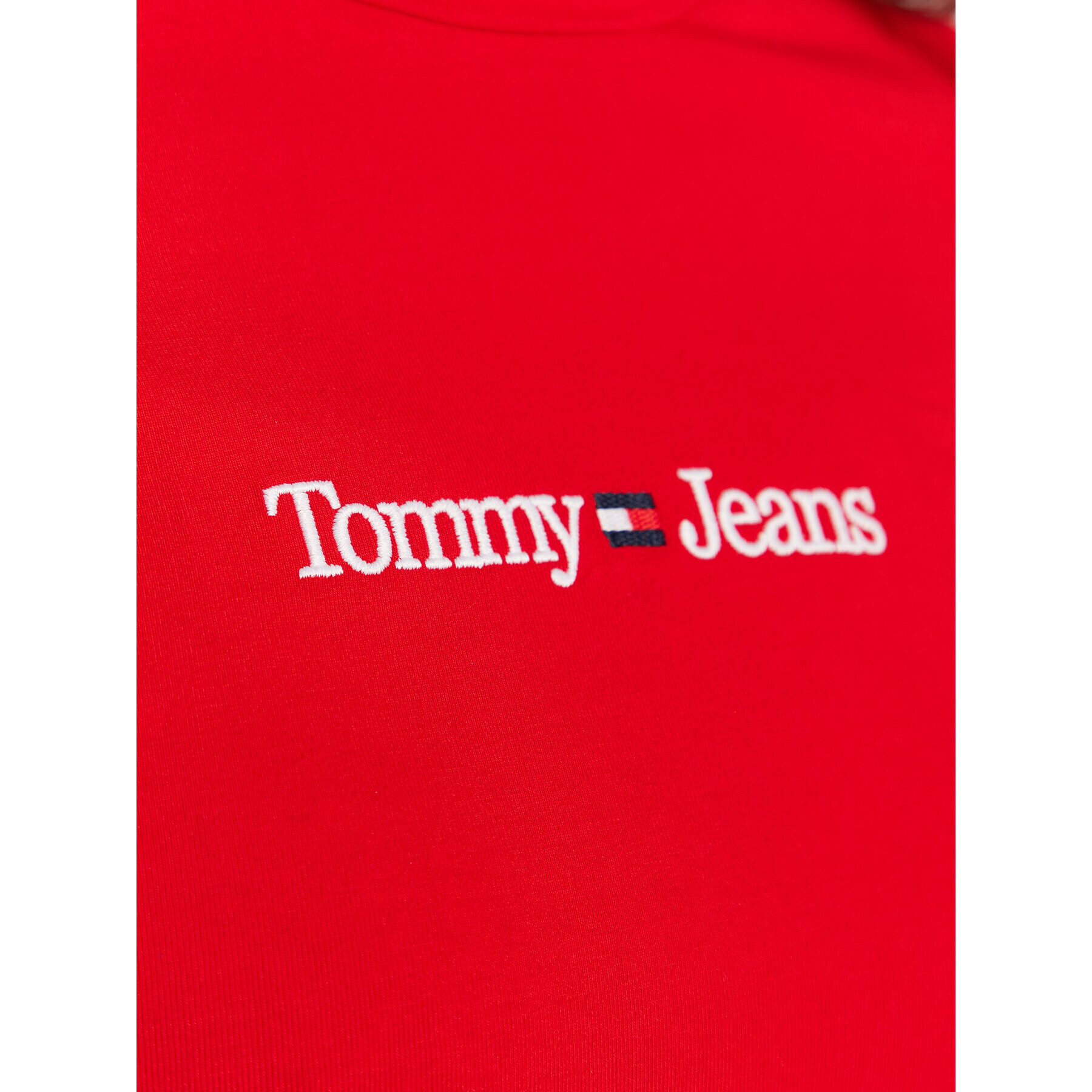 Tommy Jeans Боди Serif Linear DW0DW14324 Червен Slim Fit - Pepit.bg