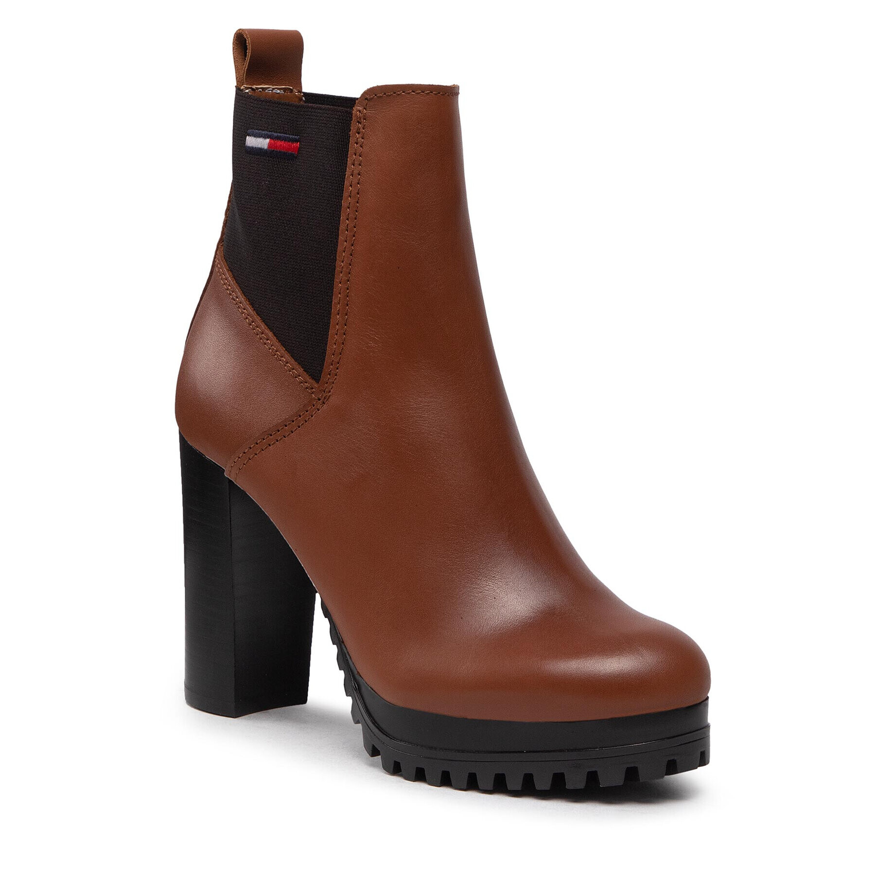 Tommy Jeans Боти Essential High Heel Boot EN0EN02045 Кафяв - Pepit.bg