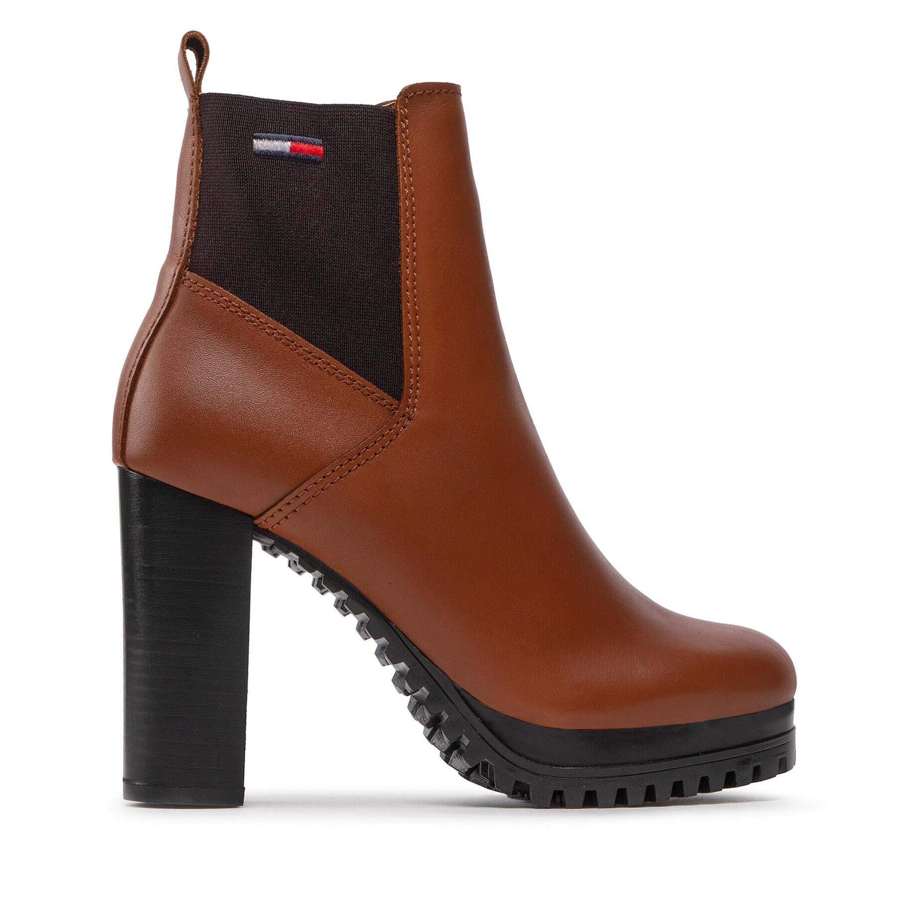 Tommy Jeans Боти Essential High Heel Boot EN0EN02045 Кафяв - Pepit.bg