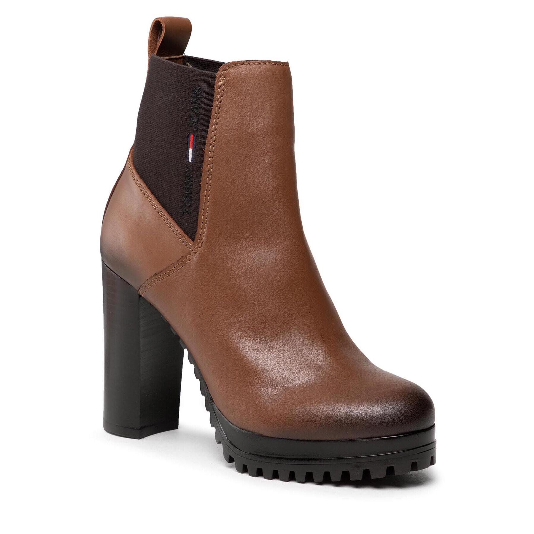 Tommy Jeans Боти Essentials High Heel Boot EN0EN01547 Кафяв - Pepit.bg