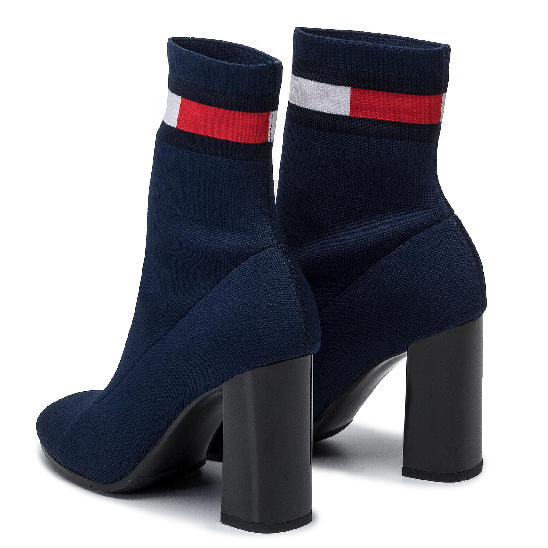 Tommy Jeans Боти Sock Heeled Boot EN0EN00703 Тъмносин - Pepit.bg