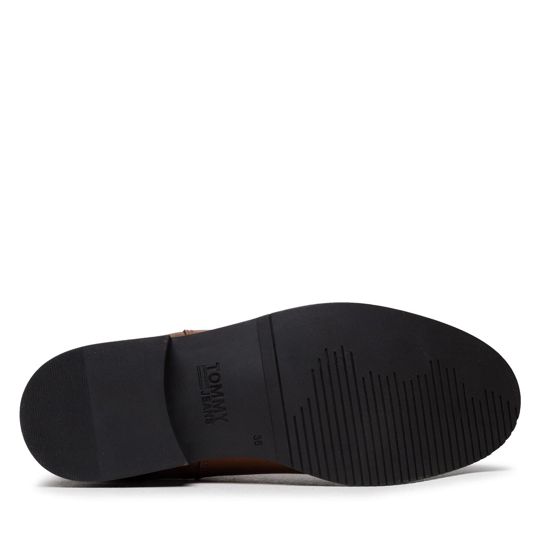 Tommy Jeans Боти тип челси Essemtials Leather Flat Boot EN0EN01518 Кафяв - Pepit.bg