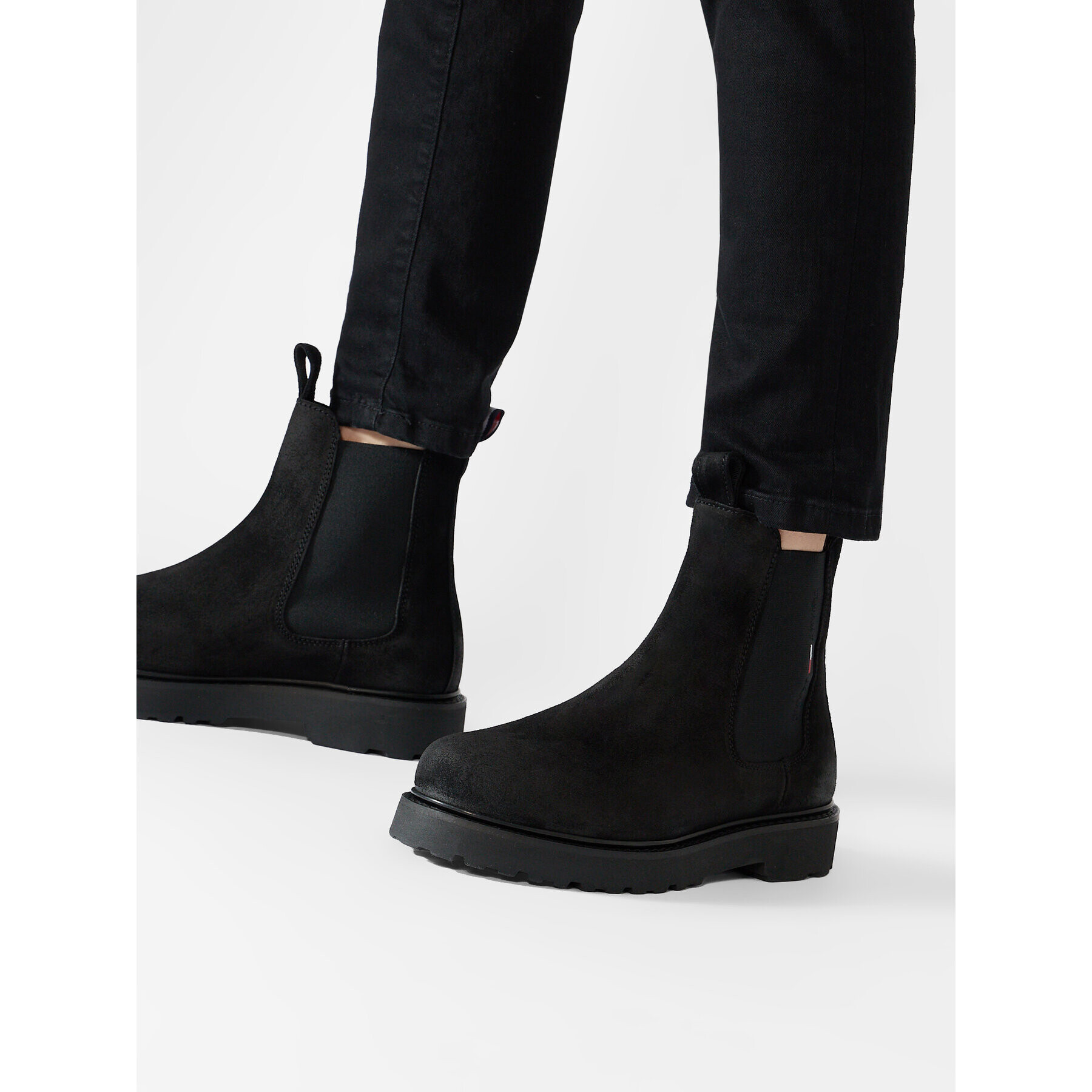 Tommy Jeans Боти тип челси Suede Chelsea Boot EM0EM00829 Черен - Pepit.bg