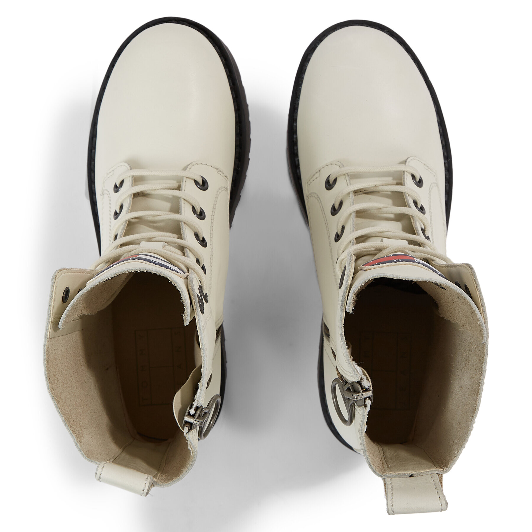 Tommy Jeans Боти Tjw Boot Zip Up EN0EN02305 Бял - Pepit.bg