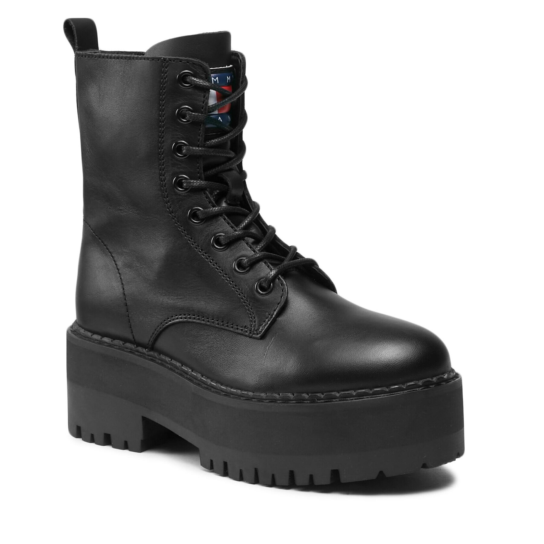 Tommy Jeans Боти Tjw Boot Zip Up EN0EN02305 Черен - Pepit.bg