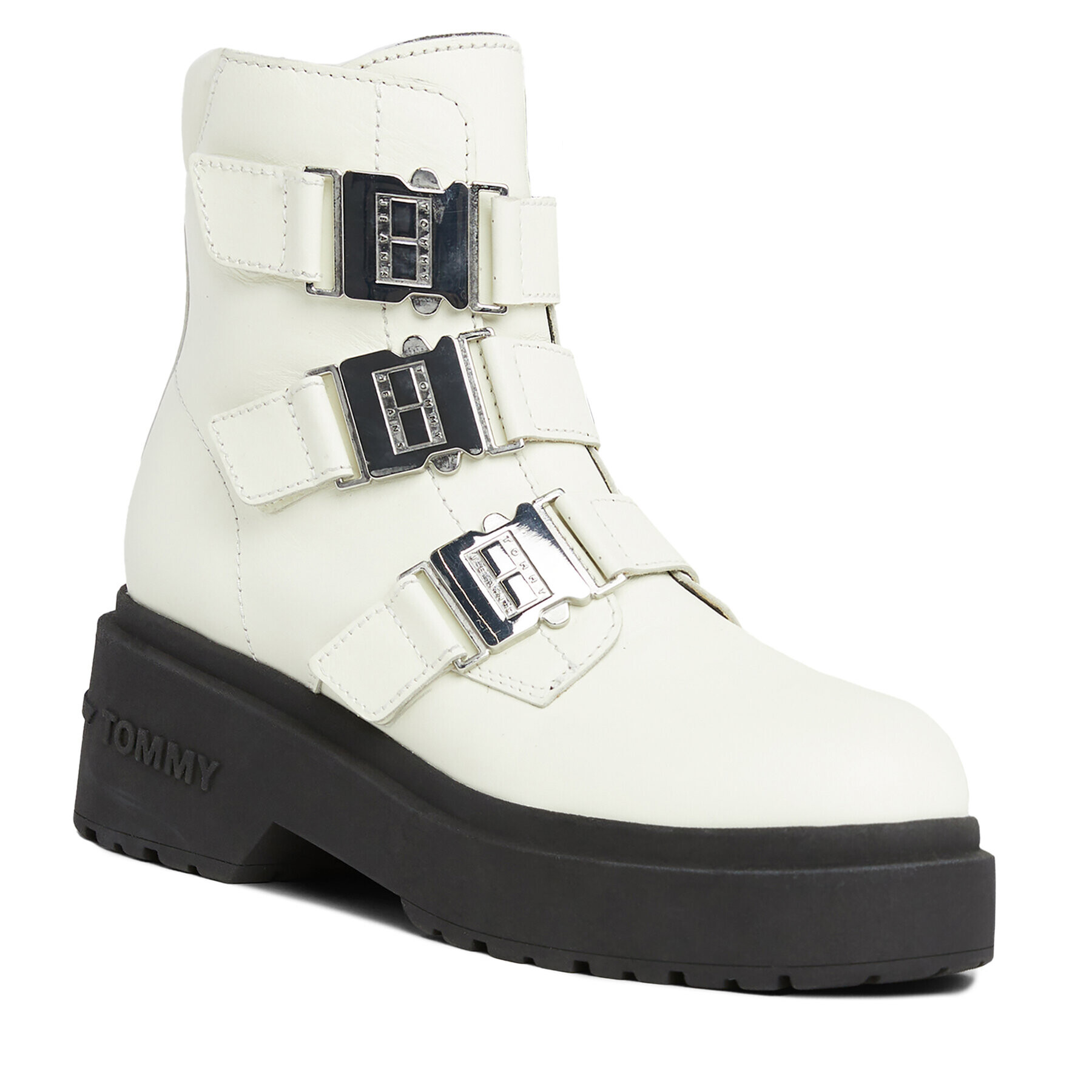 Tommy Jeans Боти Tjw Chunky Boot Hardware EN0EN02443 Екрю - Pepit.bg