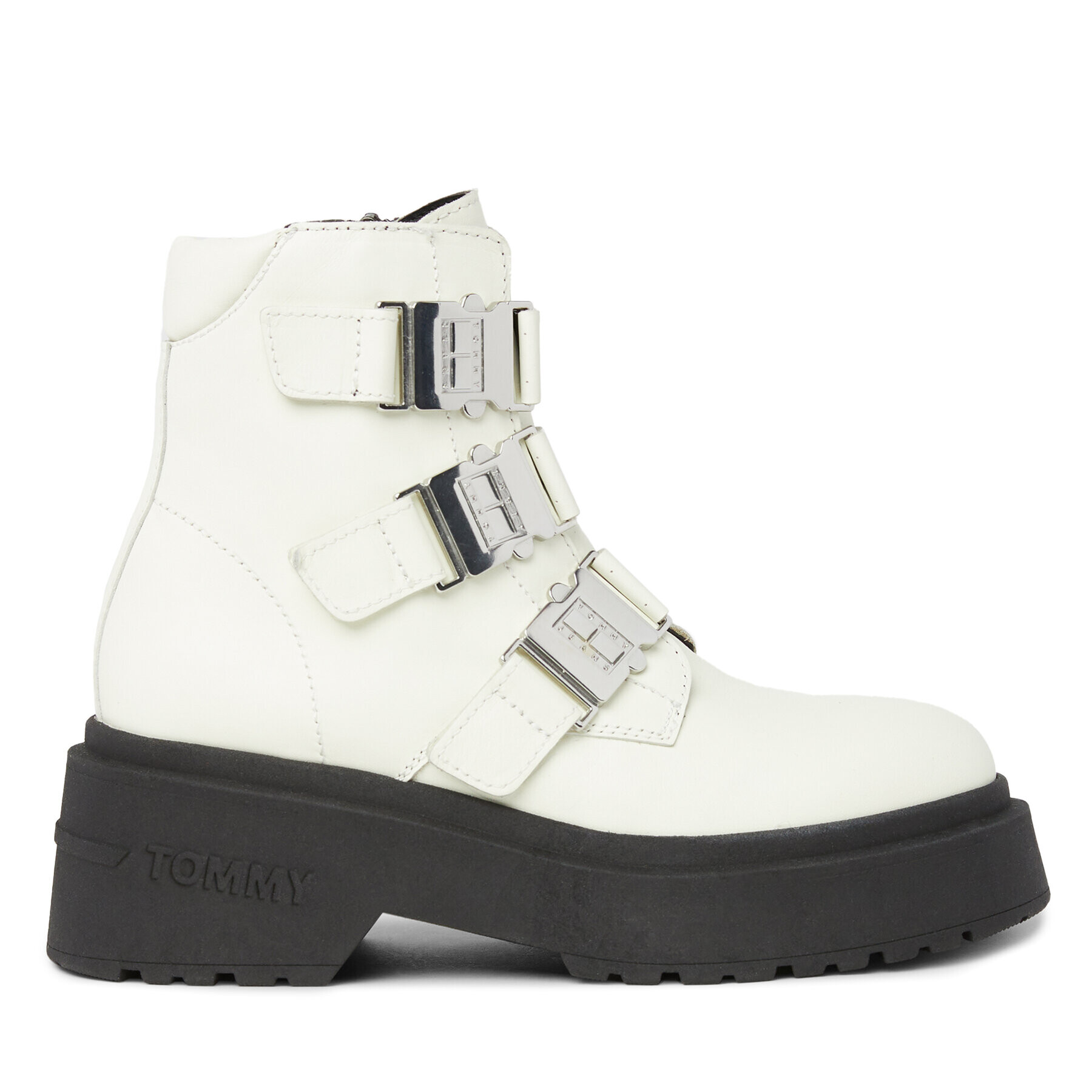 Tommy Jeans Боти Tjw Chunky Boot Hardware EN0EN02443 Екрю - Pepit.bg